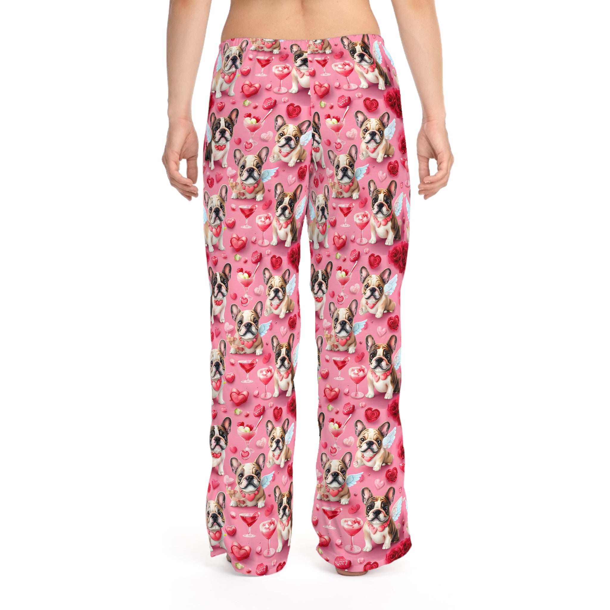 Bulldog Valentine’s Day Pajama Bottoms (French)