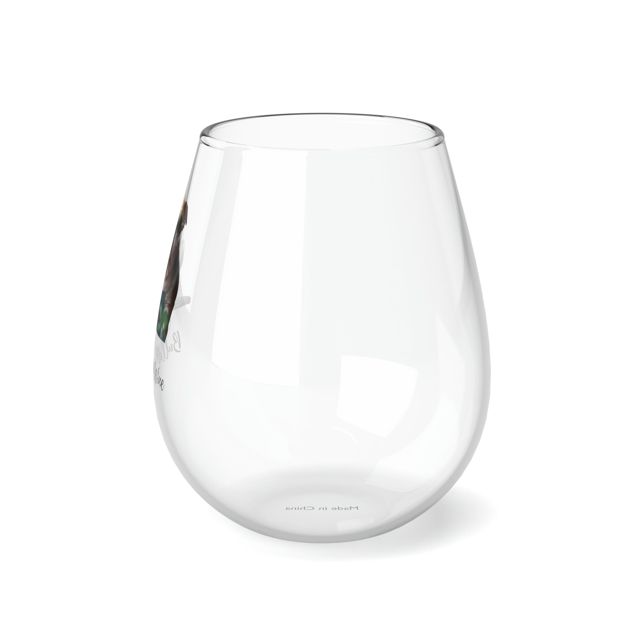 Life is Better with Bulldogs & Wine" Stemless Glass - English Bulldog