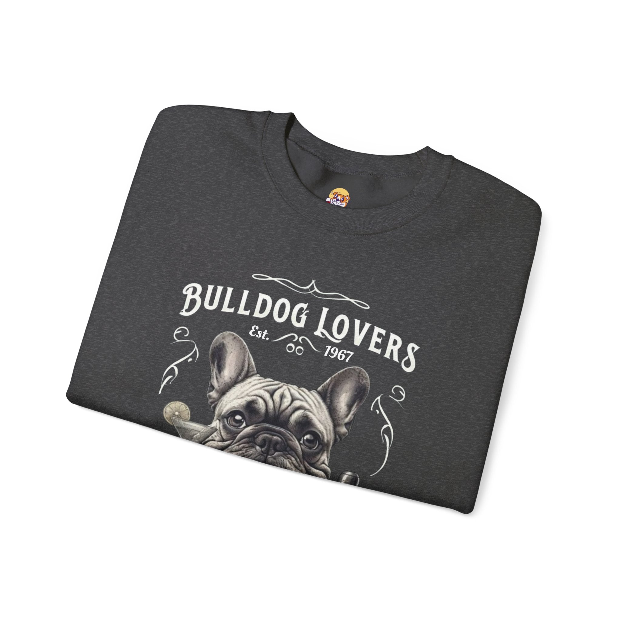 Bulldog Lovers Social Club Unisex Heavy Blend™ Crewneck Sweatshirt (French/Cocktail)