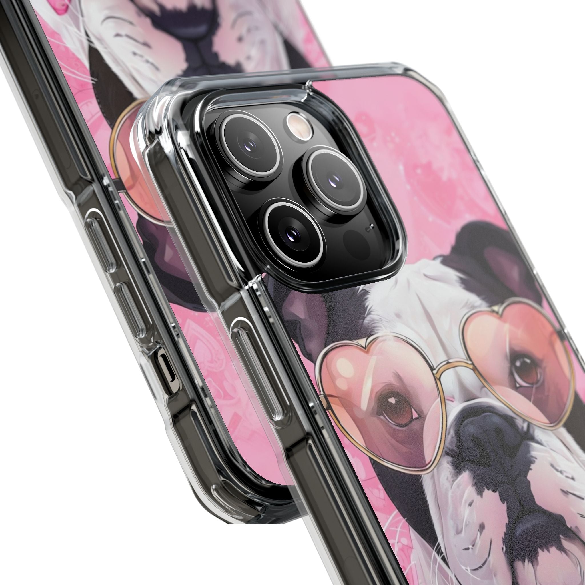 Puppy Love Valentine's Day Protection Phone Case (Black/English)