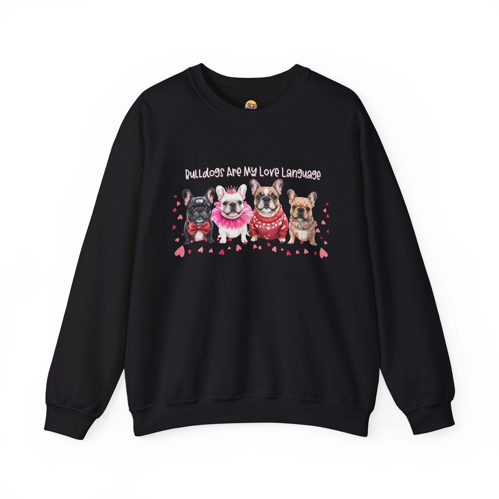 Bulldog Valentine’s Day Crew Neck Sweatshirt (French)