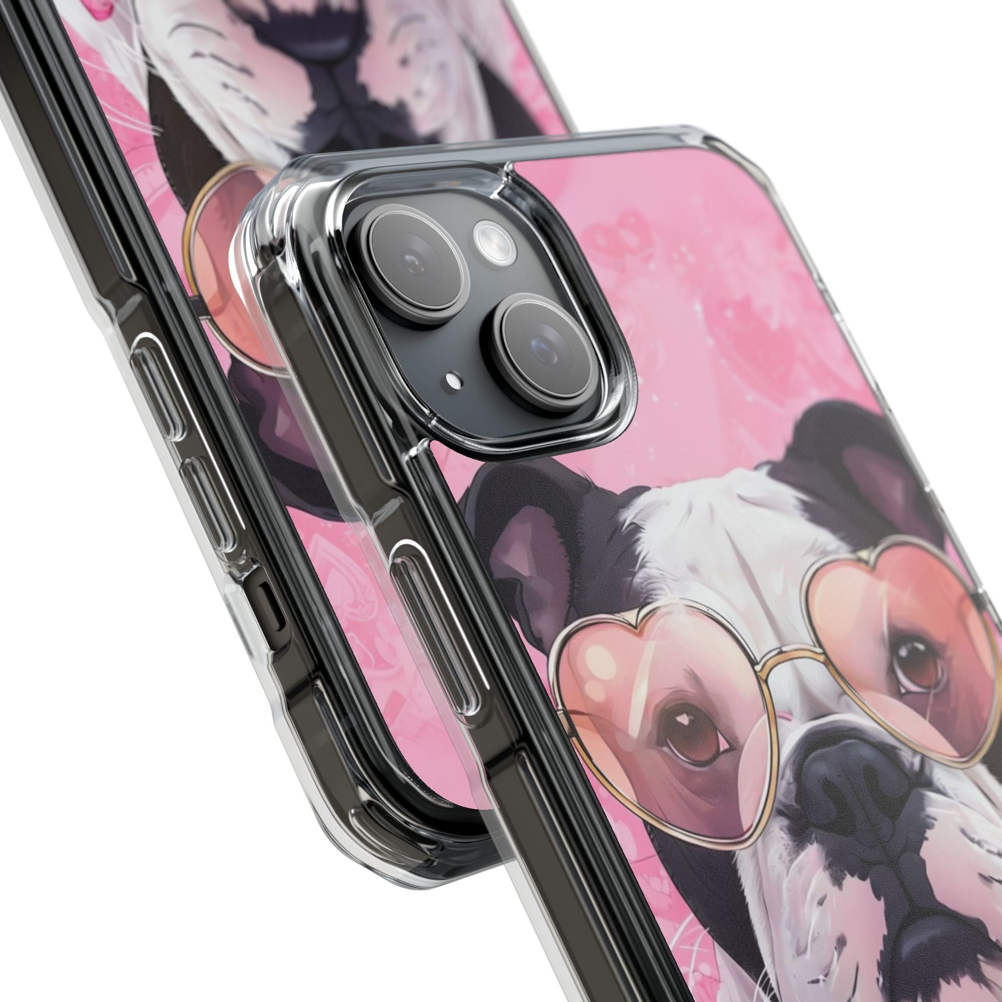 Puppy Love Valentine's Day Protection Phone Case (Black/English)