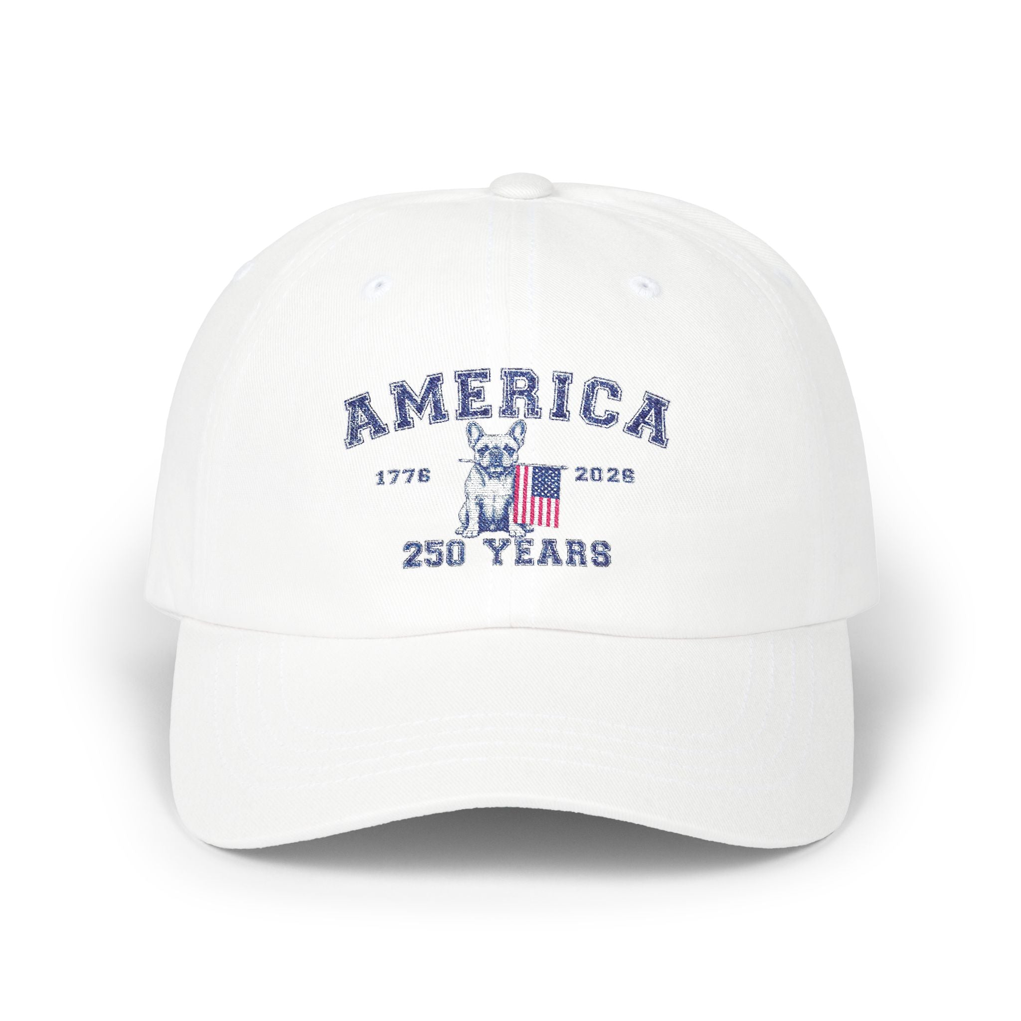 America 250 Years Dad Cap - Vintage Patriotic USA Baseball Hat (French)