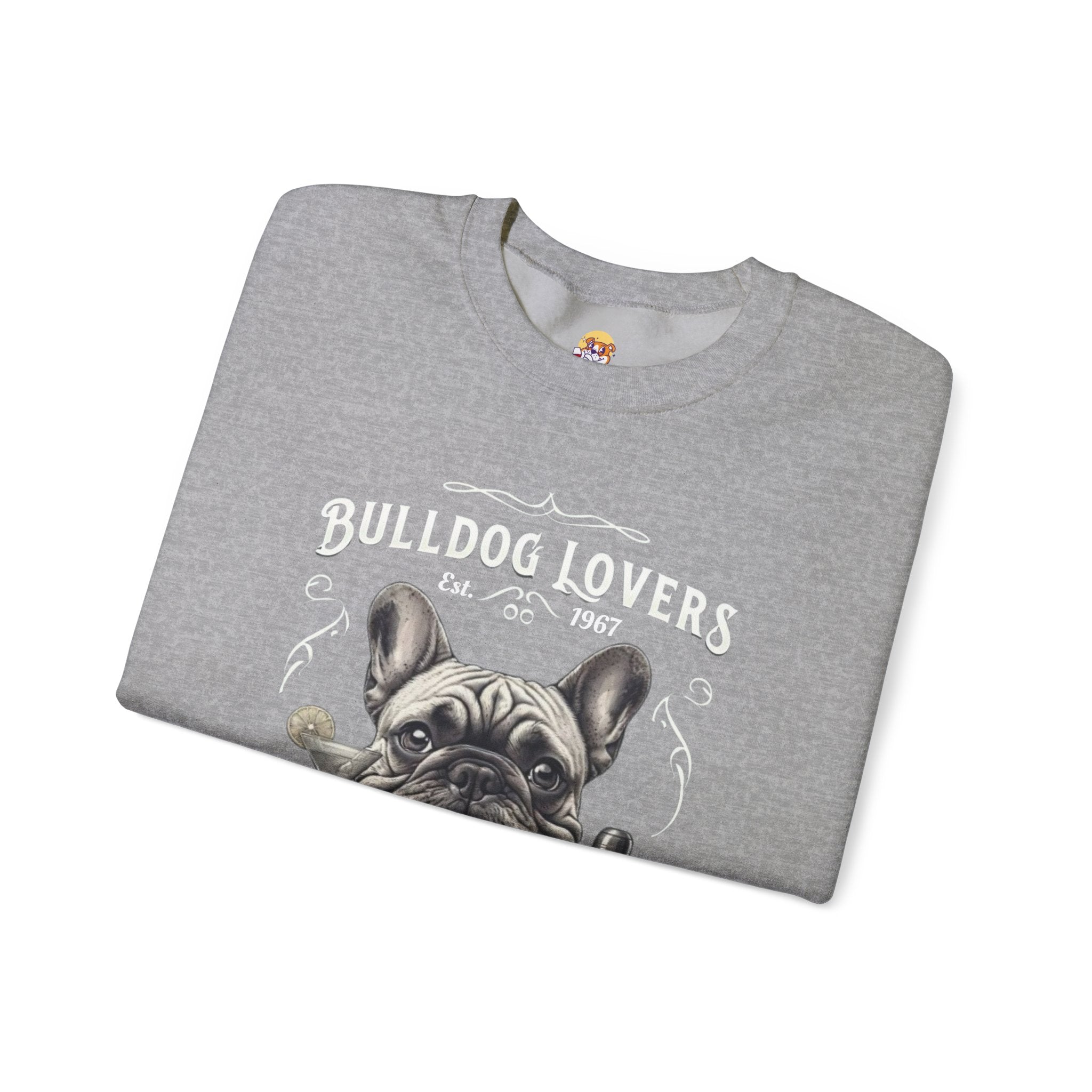 Bulldog Lovers Social Club Unisex Heavy Blend™ Crewneck Sweatshirt (French/Cocktail)