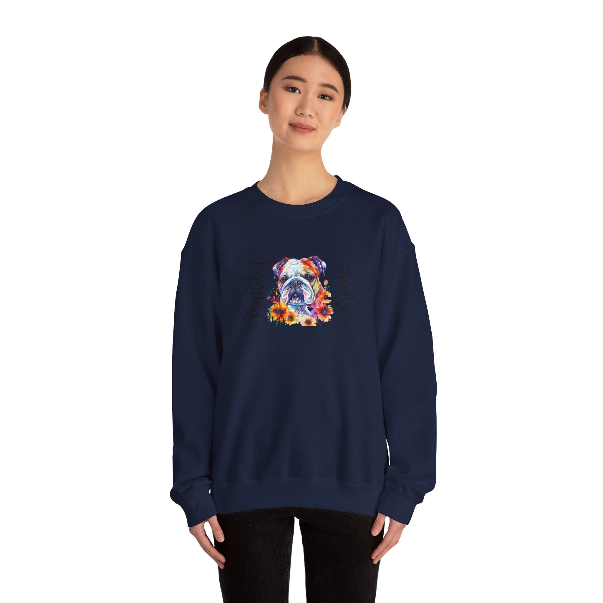 "Bulldog Mama" crew neck sweatshirt (English)