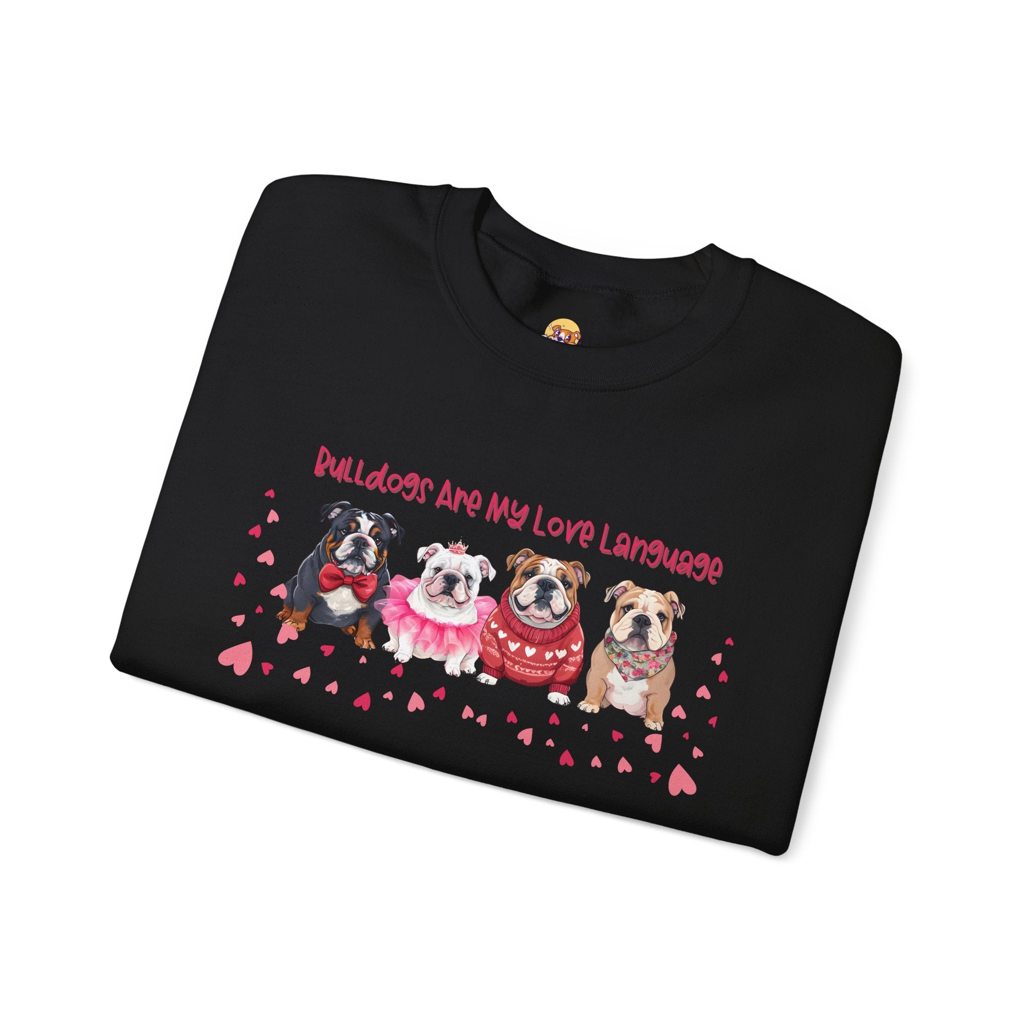 Bulldog Valentine’s Day Crew Neck Sweatshirt (English)