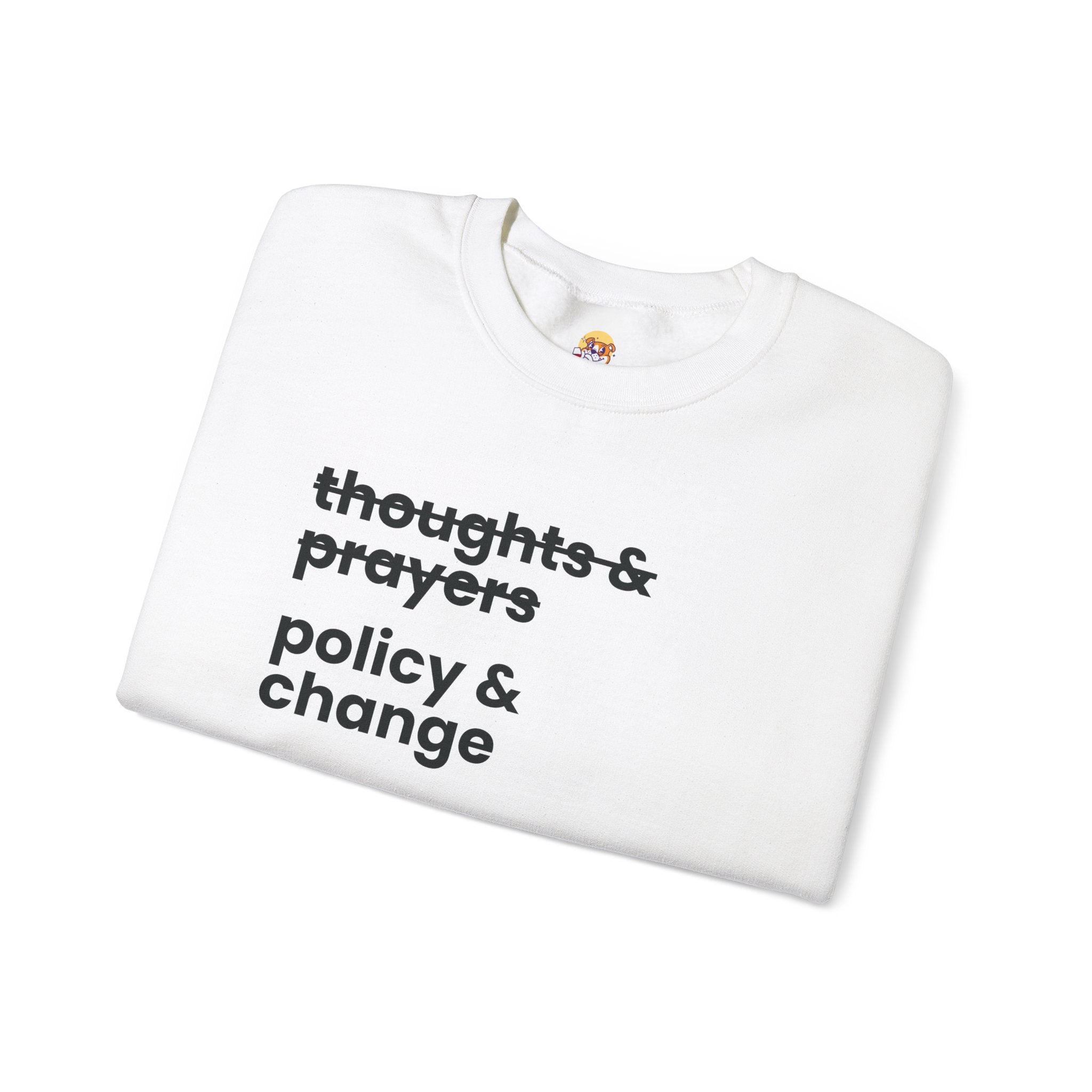 Policy & Change" Unisex Crew Neck Sweatshirt