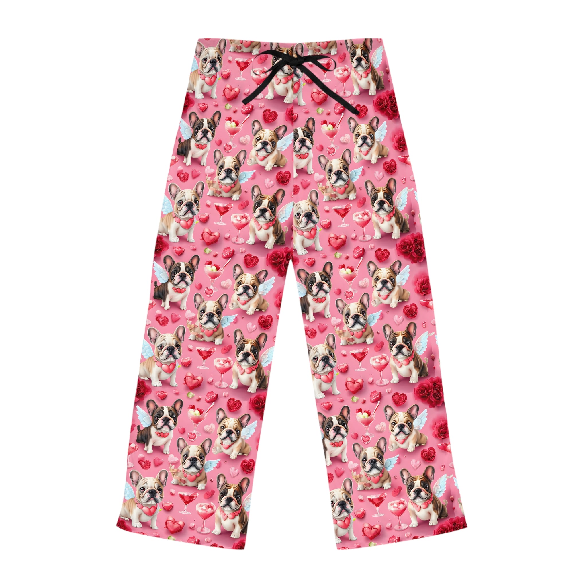 Bulldog Valentine’s Day Pajama Bottoms (French)