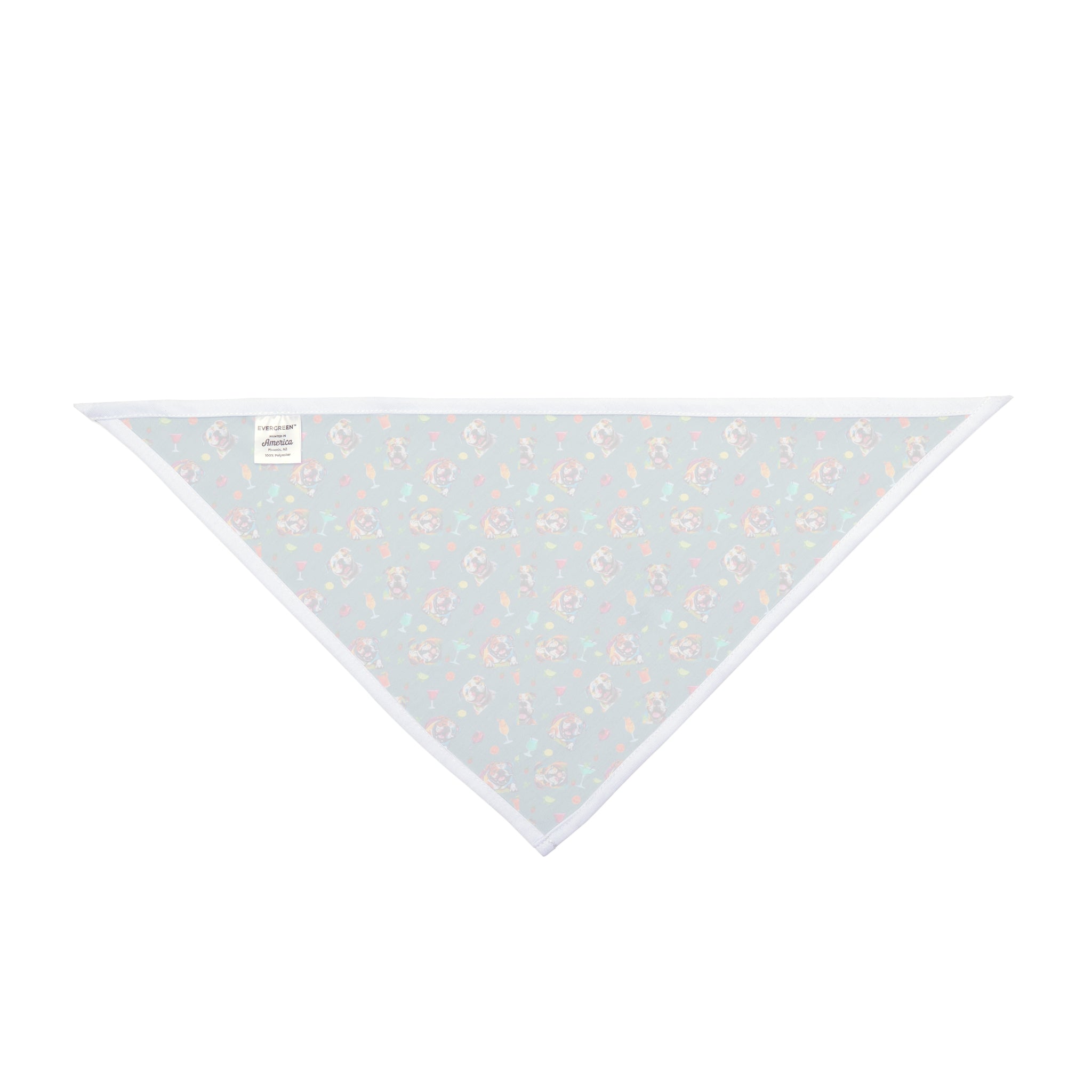 Tipsy Bully Summer Cocktail Bulldog Bandana (English/Turq)