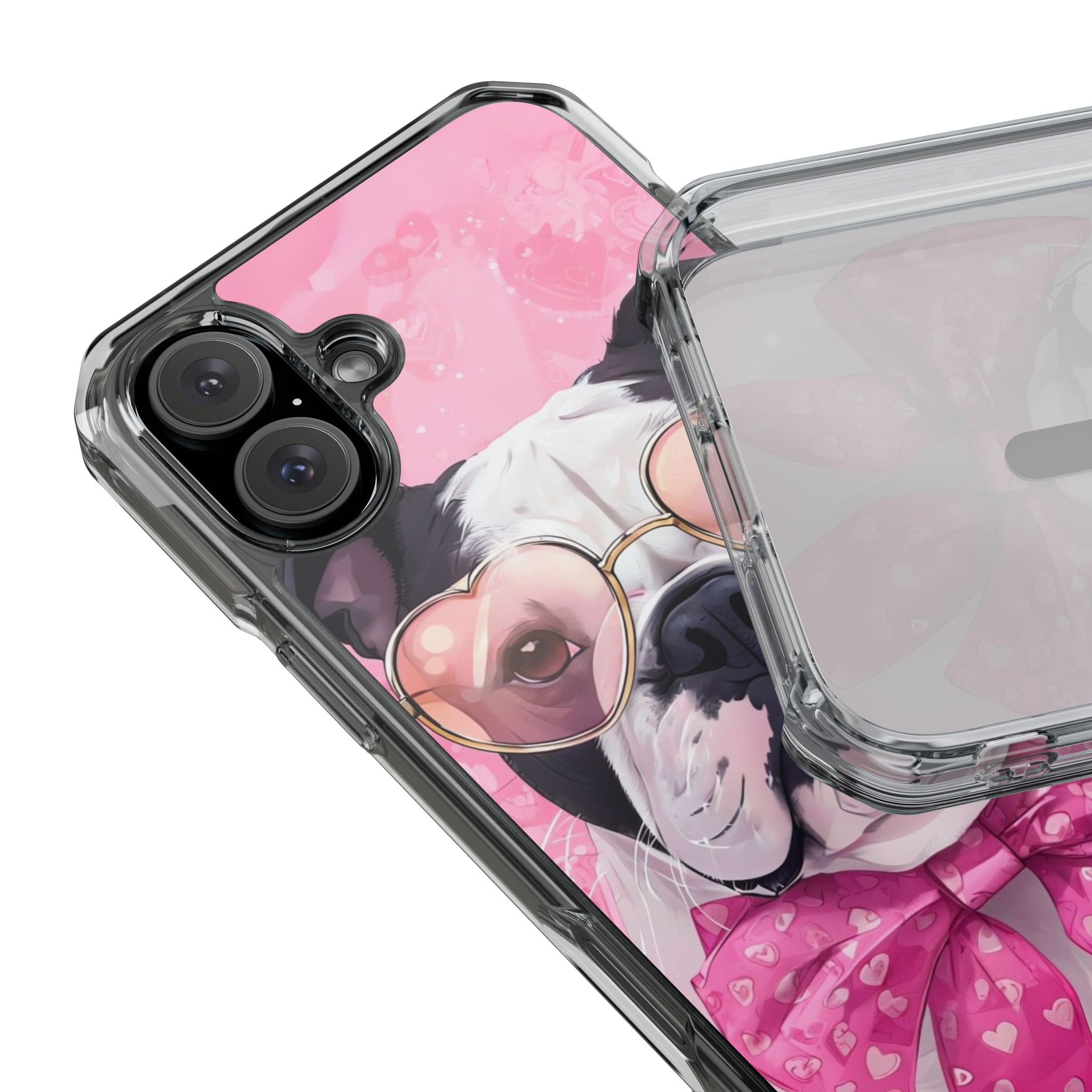 Puppy Love Valentine's Day Protection Phone Case (Black/English)