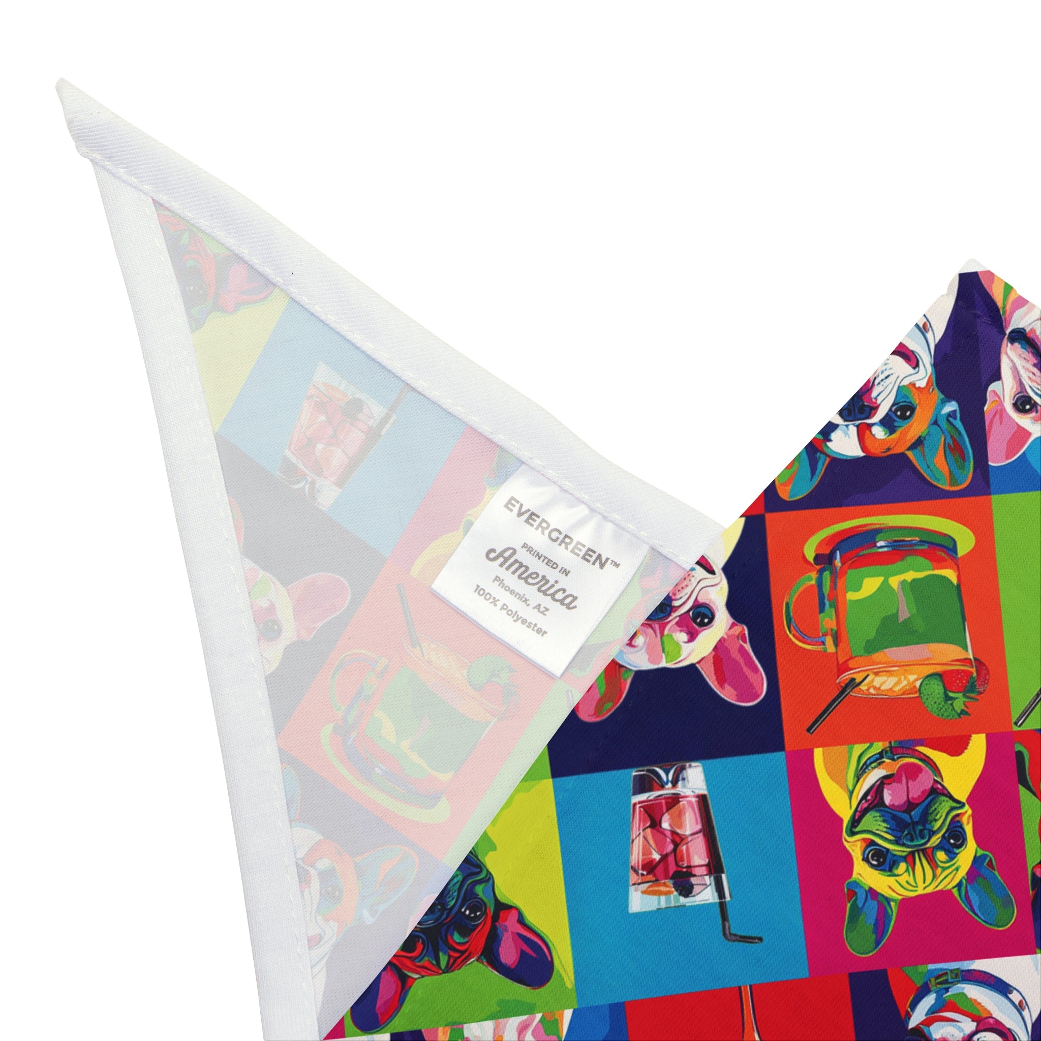 Bark & Sip Pop Art Dog Bandana (French)