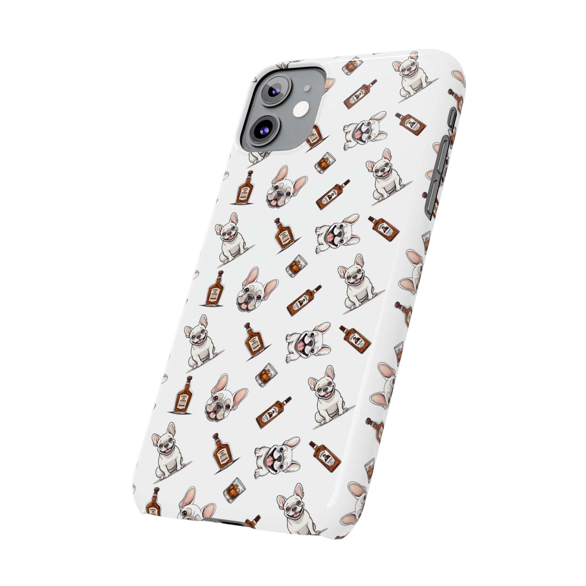 Bulldog iPhone Cases (White French/Bourbon)
