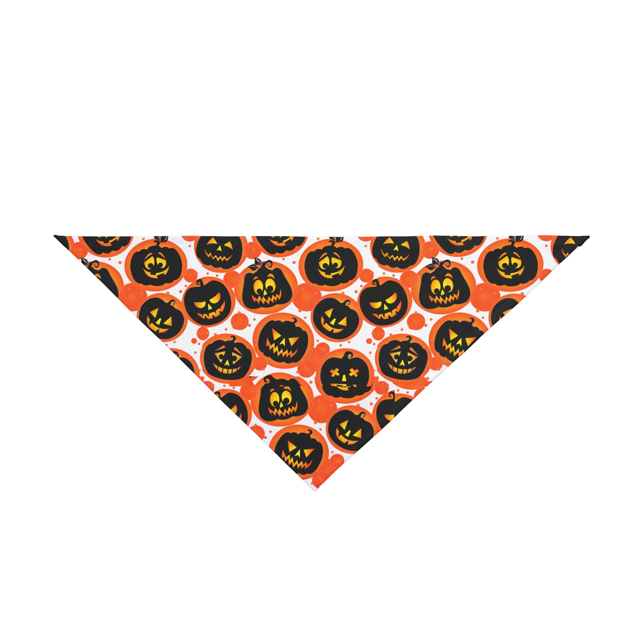 Halloween Bulldog Bandana (English/French/Black/Jack-o-Lanterns)