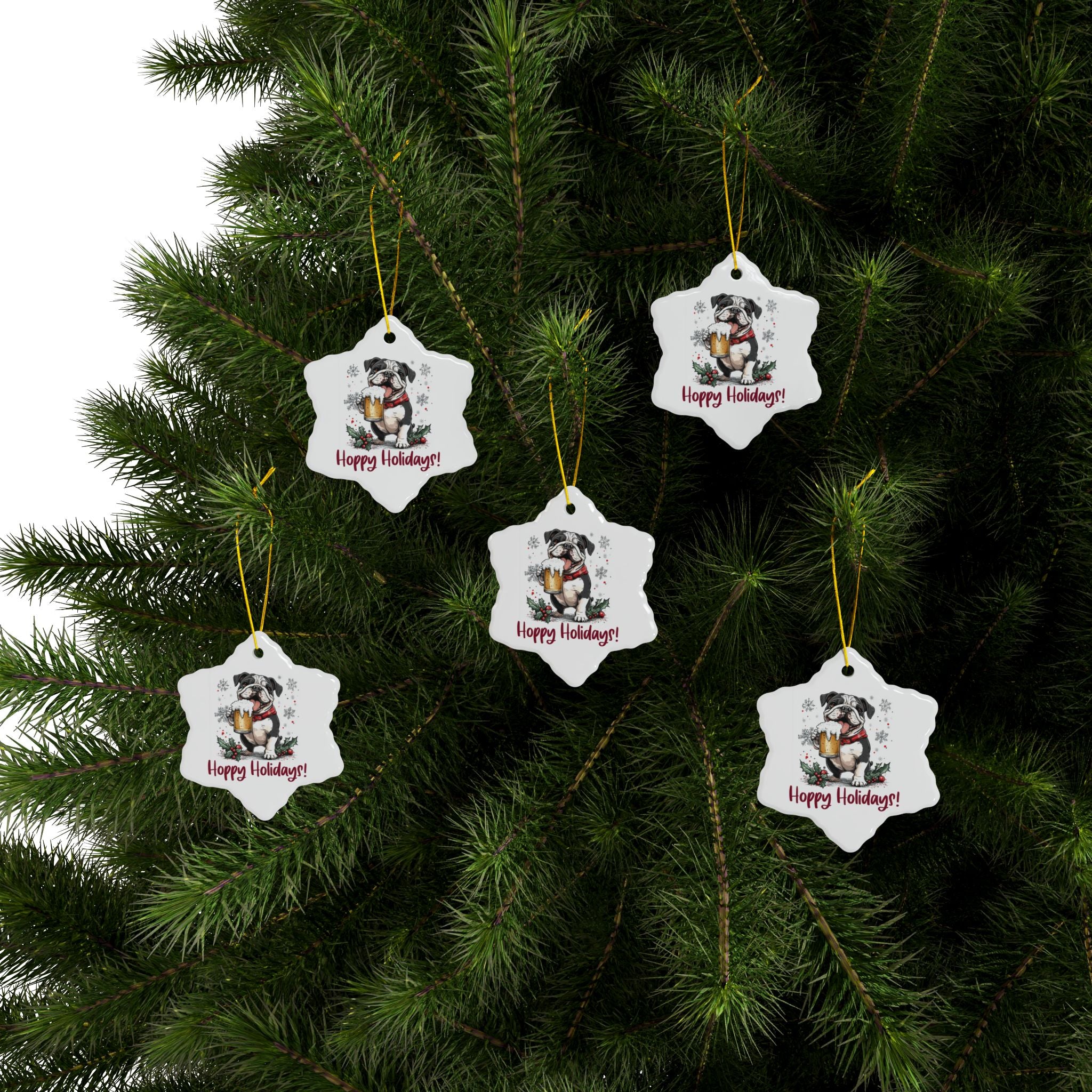 Hoppy Holidays Xmas Ornament (1pc, 3pcs, 5pcs, 10pcs/English)