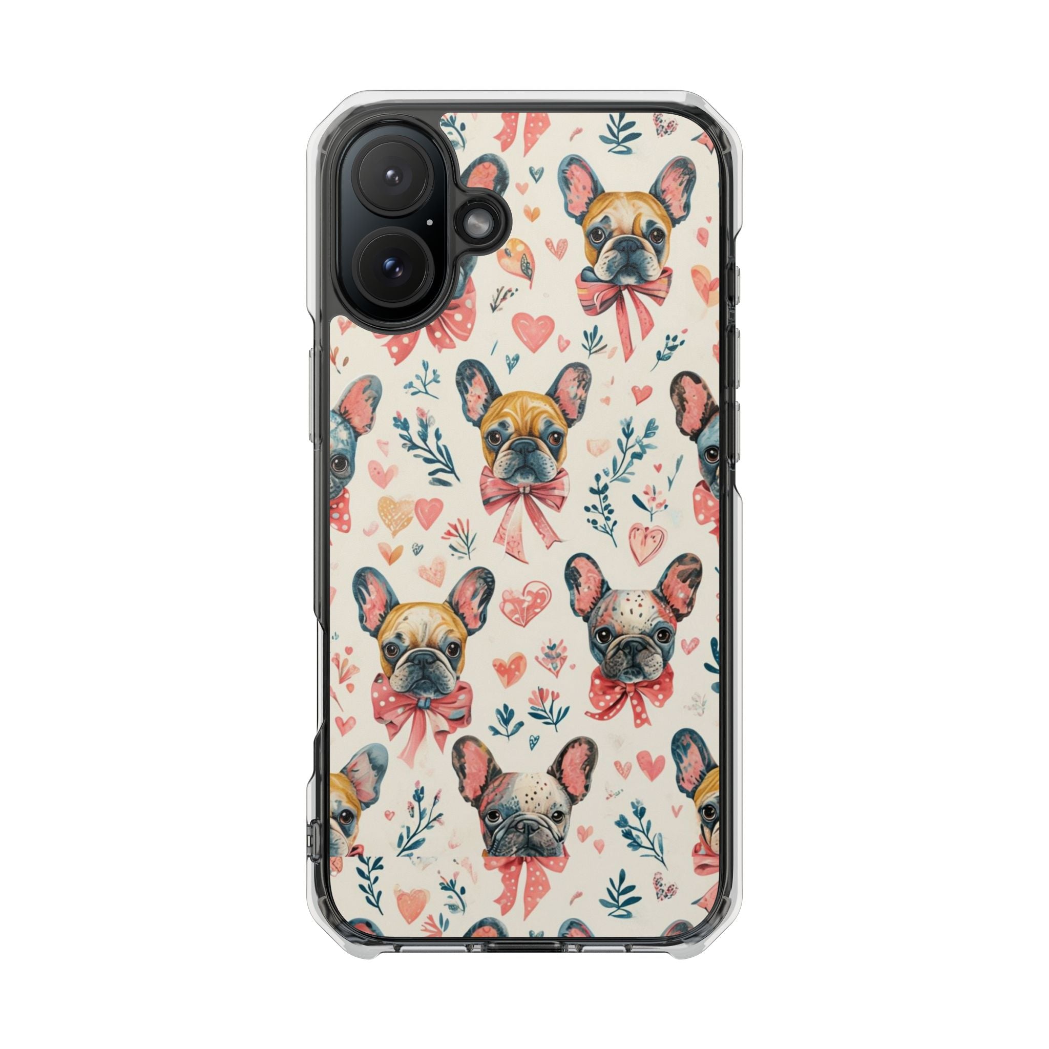 Puppy Love Protection Phone Case (Coquette/French)