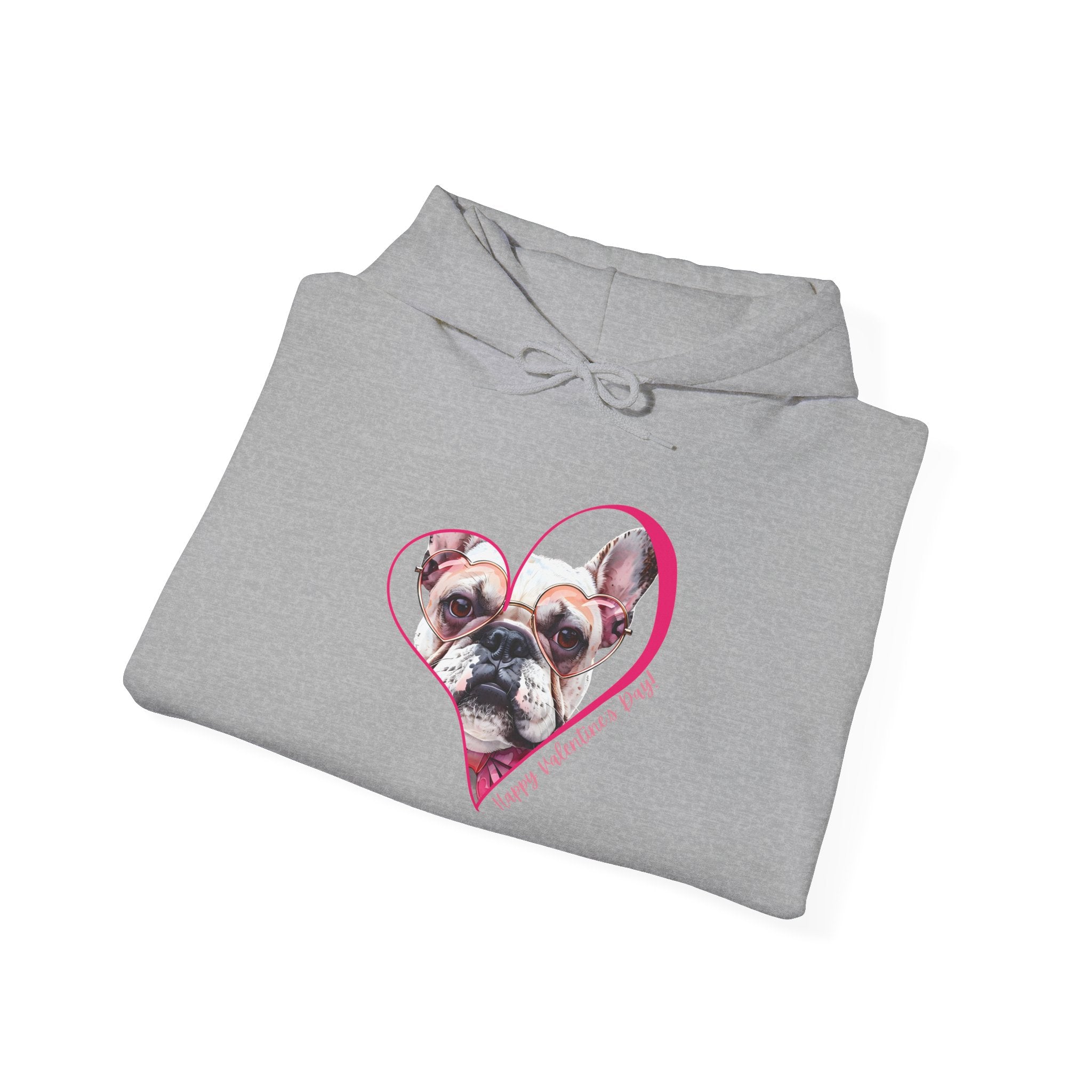 Personalized Paw-fect Love Valentine’s Unisex Heavy Blend™ Hooded Sweatshirt (French)