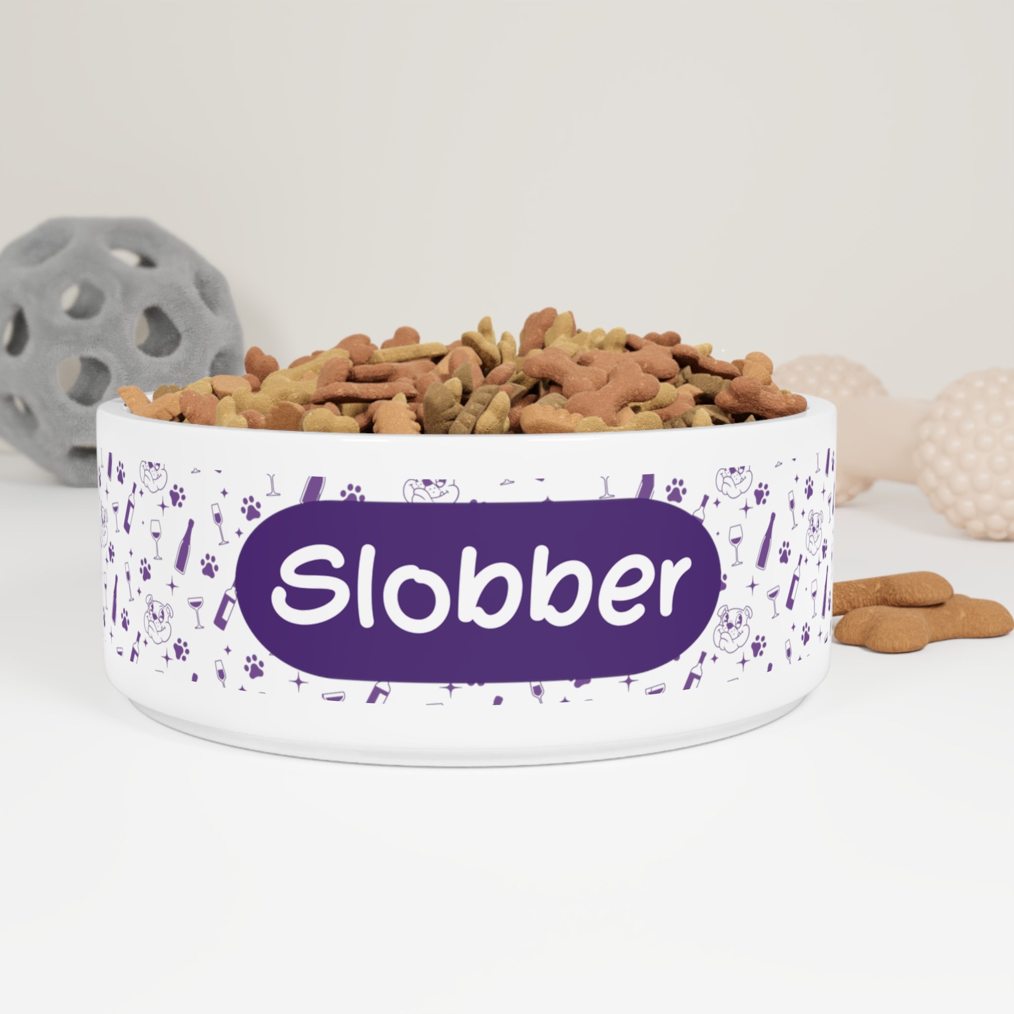 Tipsy Bully "Slobber" Dog Food Bowl (Purple)