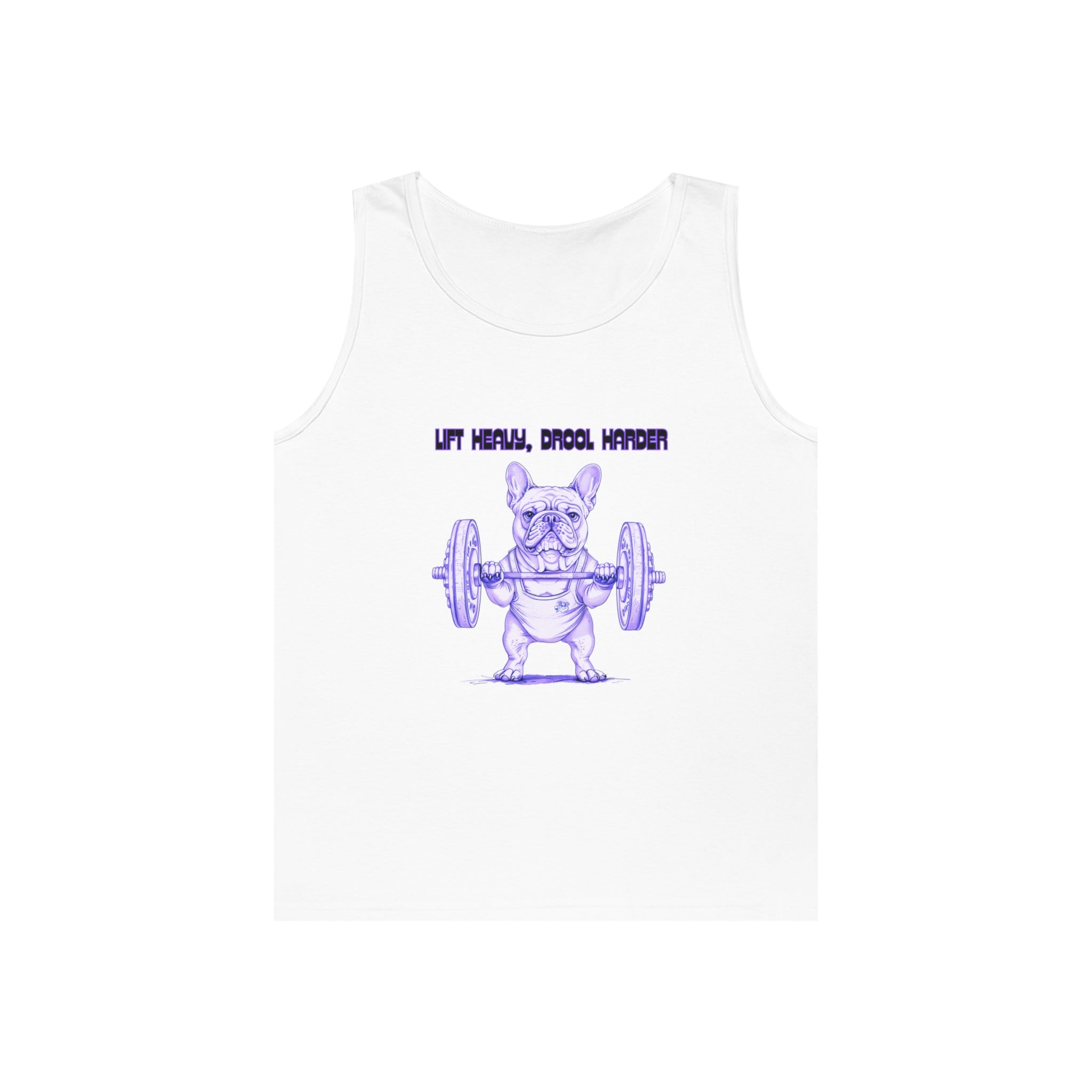 Tipsy Bully "Lift Heavy, Drool Harder"  Unisex Tank Top (French/Purple)