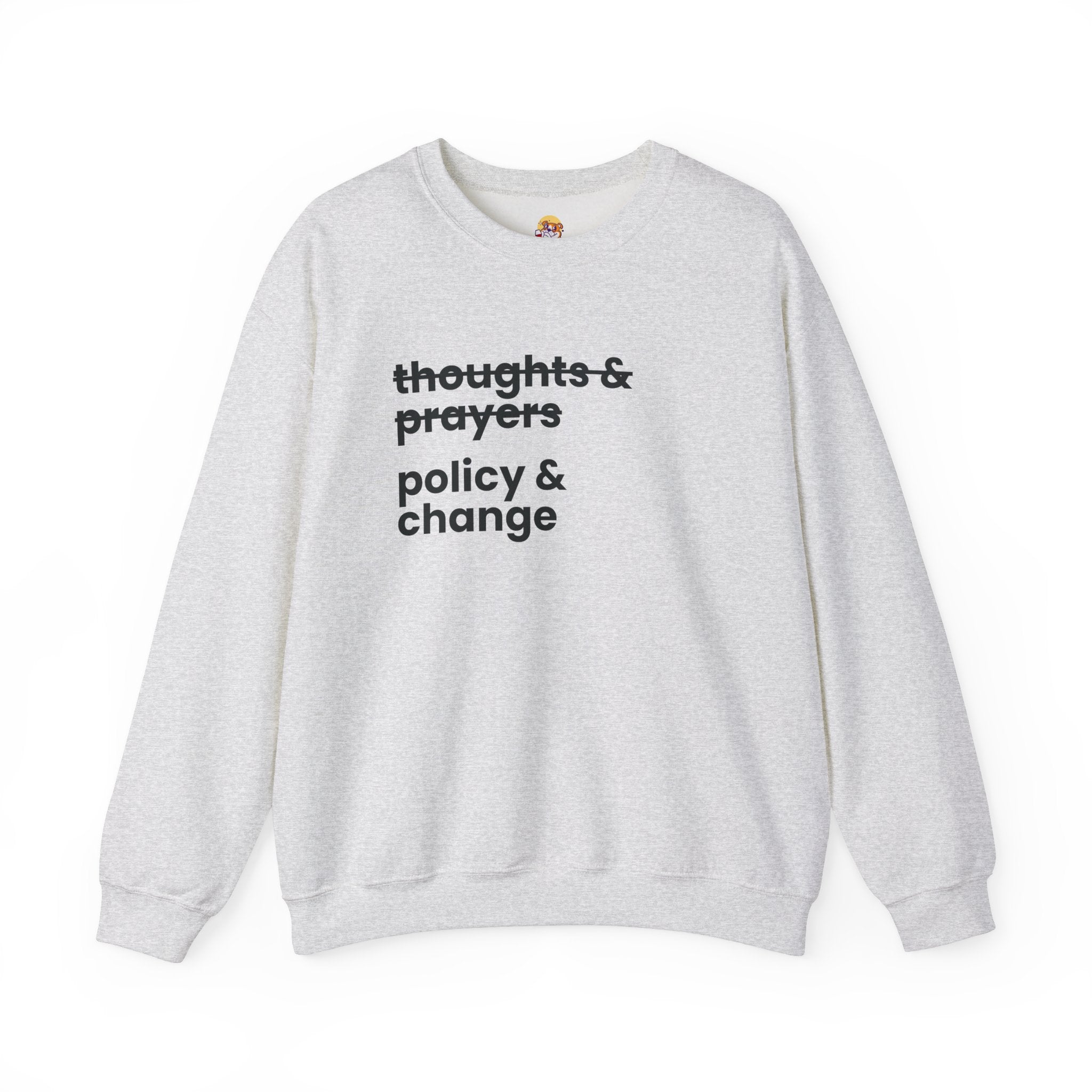 Policy & Change" Unisex Crew Neck Sweatshirt