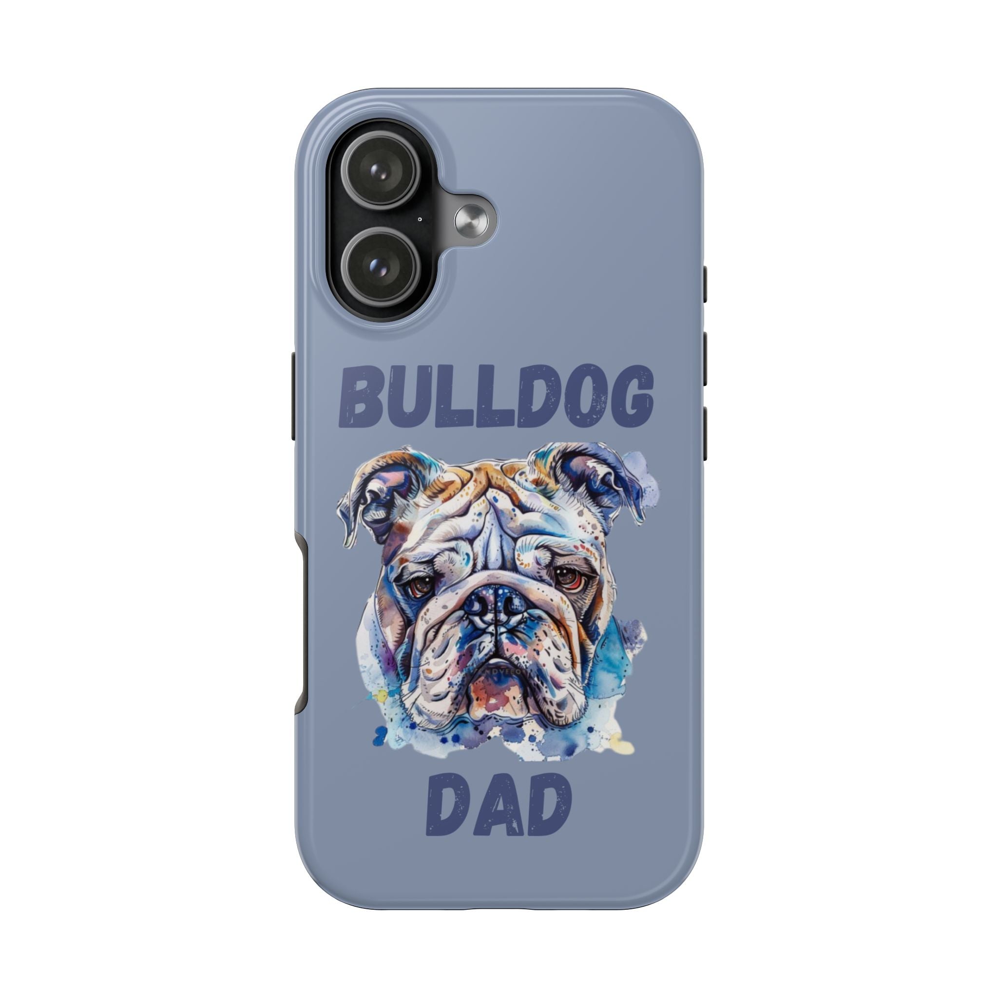 Bulldog Dad iPhone Cases (English/Watercolor) New