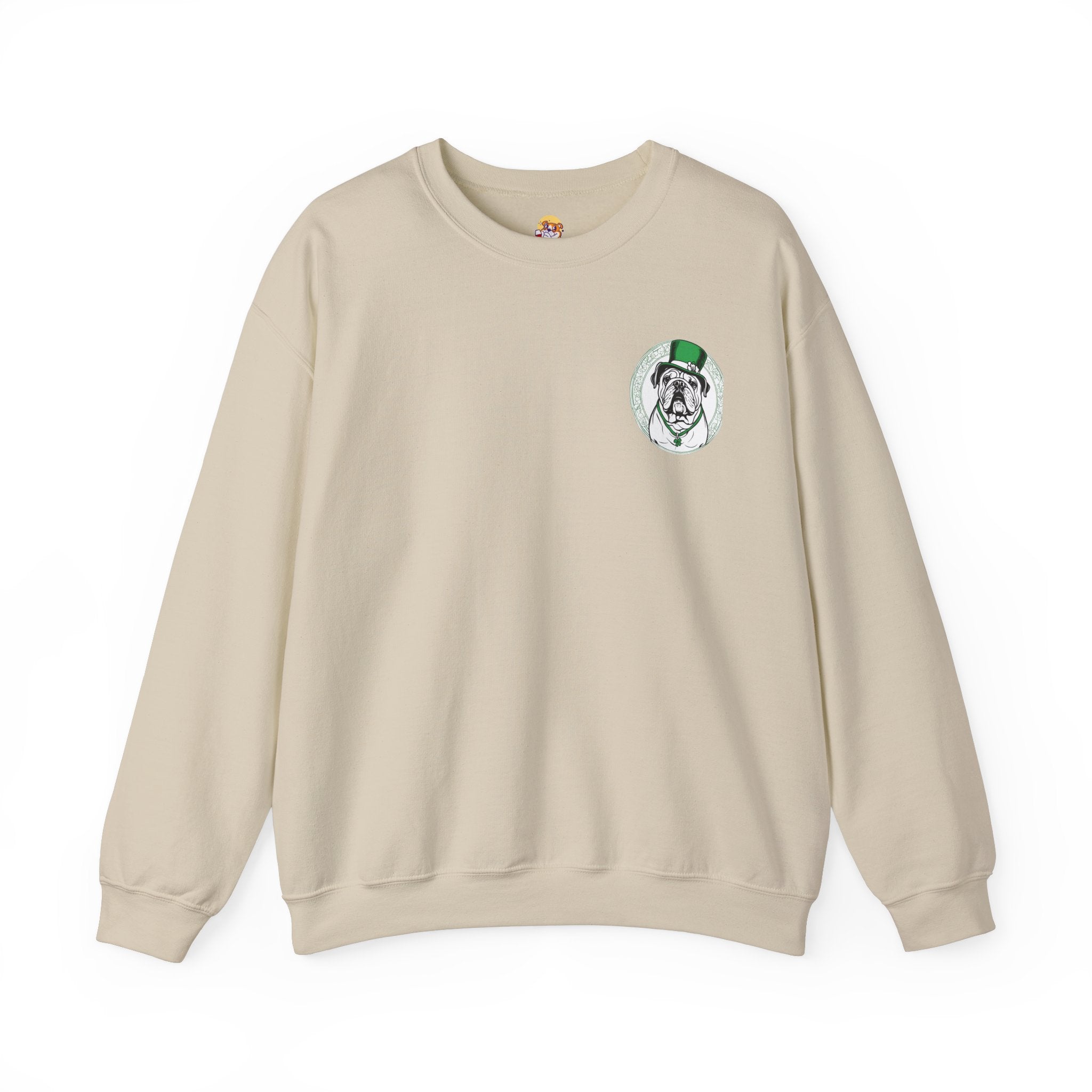 Bulldog St. Patrick's Day Sweatshirt (Kiss Me/English)