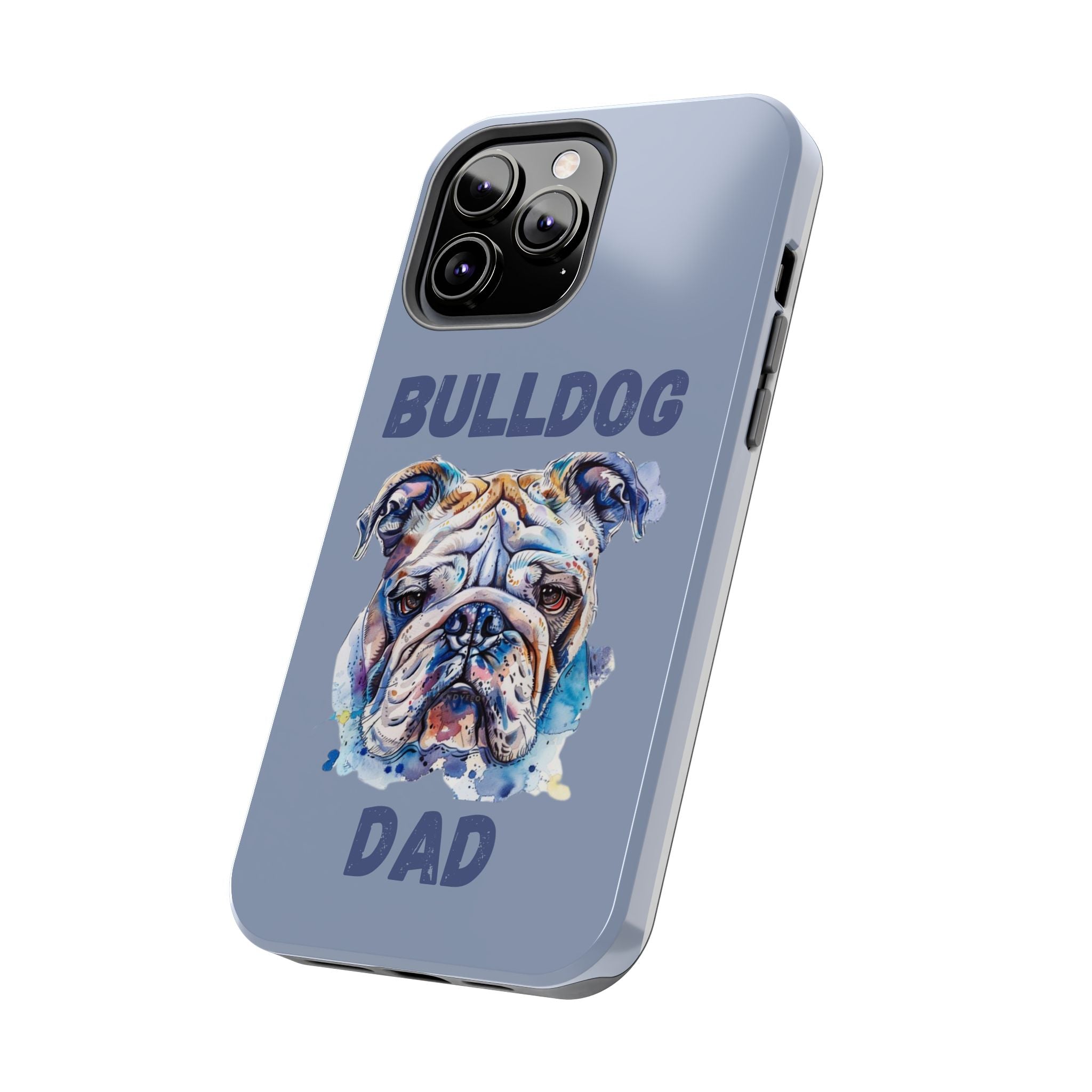 Bulldog Dad iPhone Cases (English/Watercolor) New
