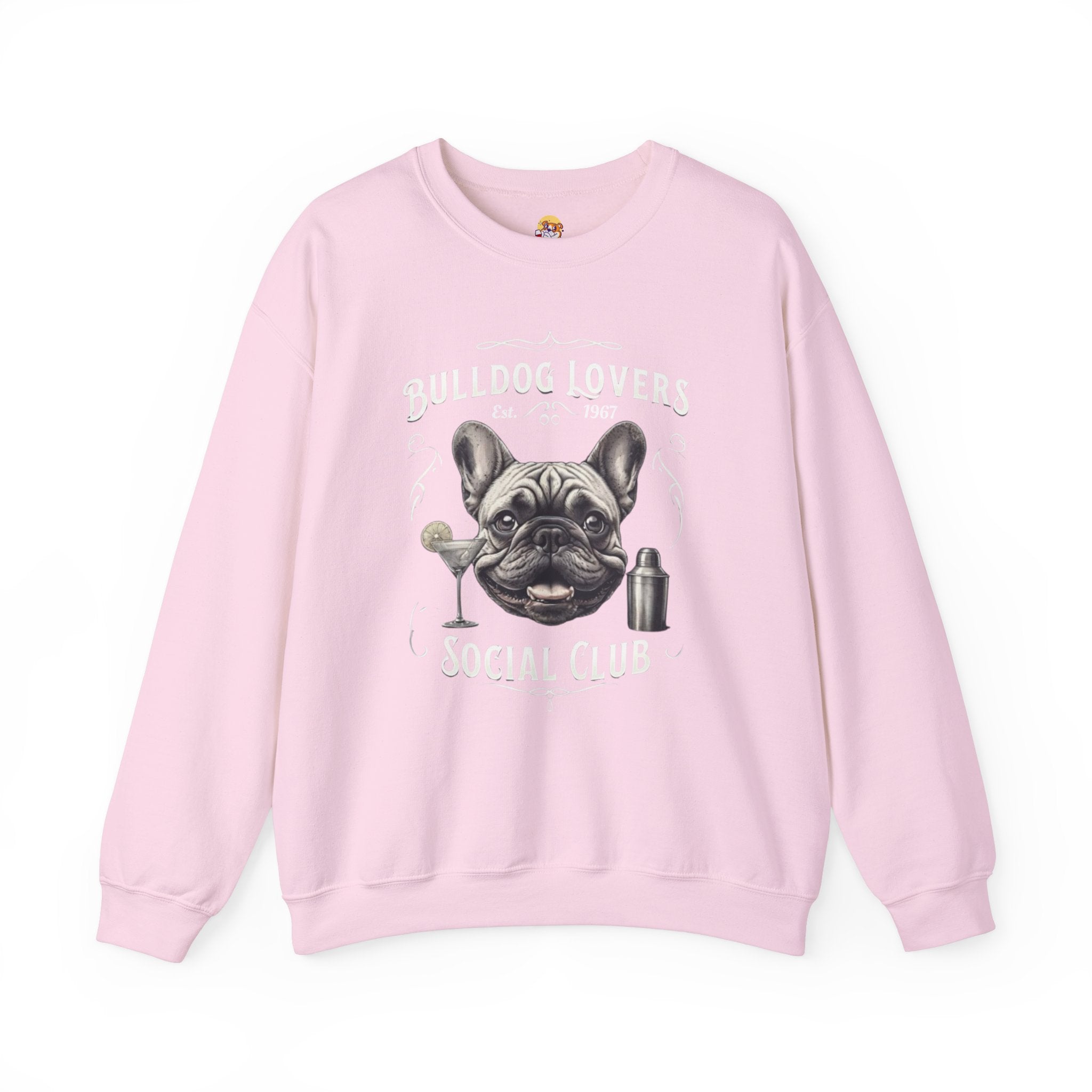 Bulldog Lovers Social Club Unisex Heavy Blend™ Crewneck Sweatshirt (French/Cocktail)