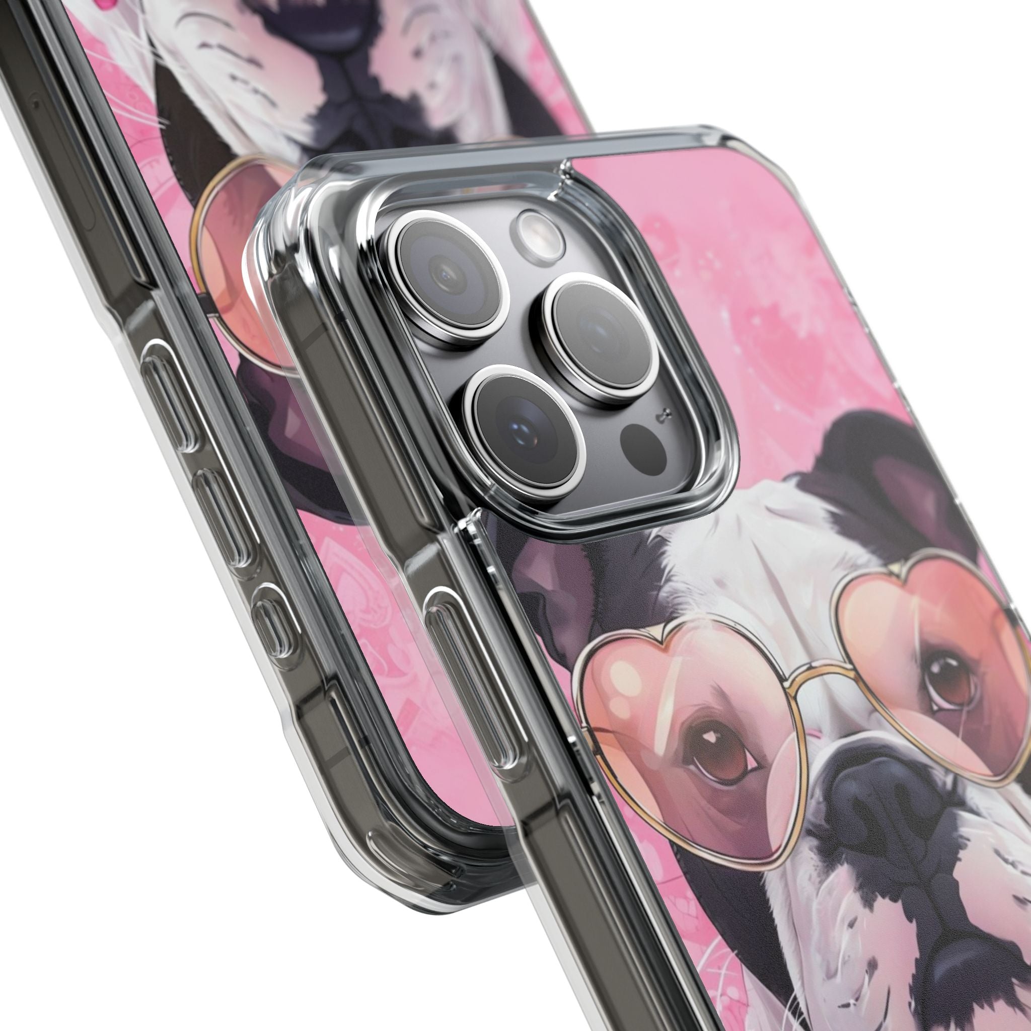 Puppy Love Valentine's Day Protection Phone Case (Black/English)