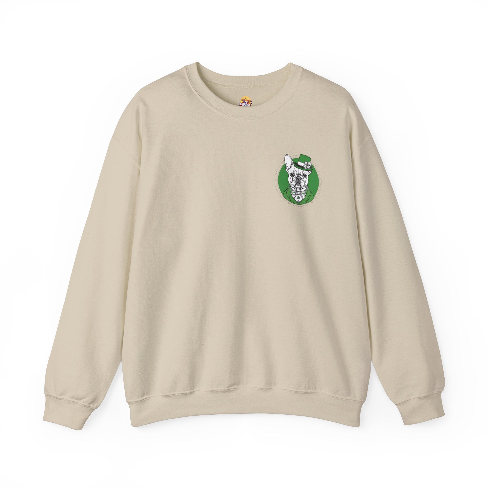 Bulldog St. Patrick's Day Sweatshirt (Kiss Me/French)