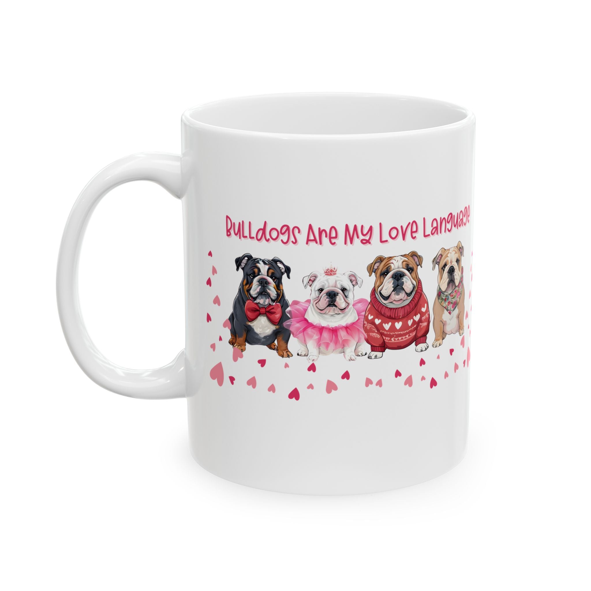 Bulldog Valentine’s Day Coffee Mug (11oz, 15oz / English)