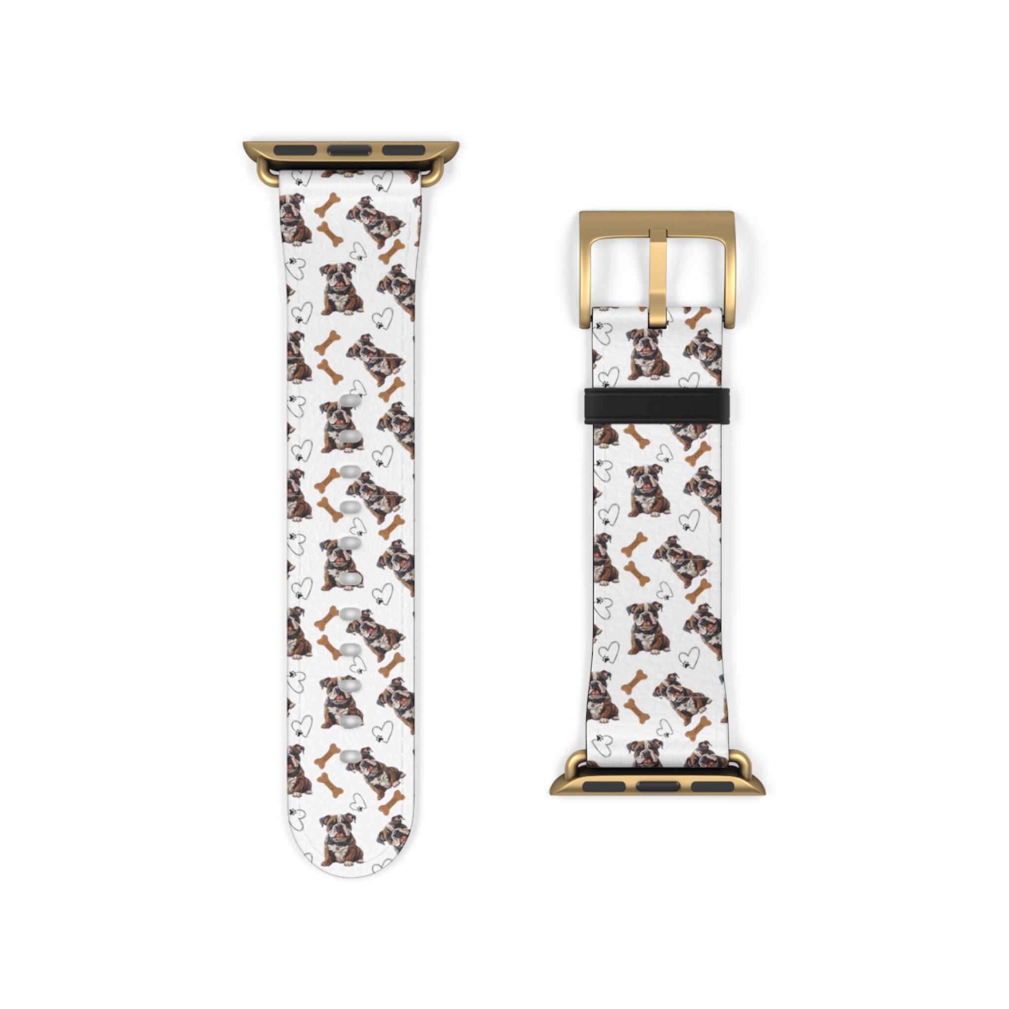 Bulldog Apple Watch Bands (English/Brown)