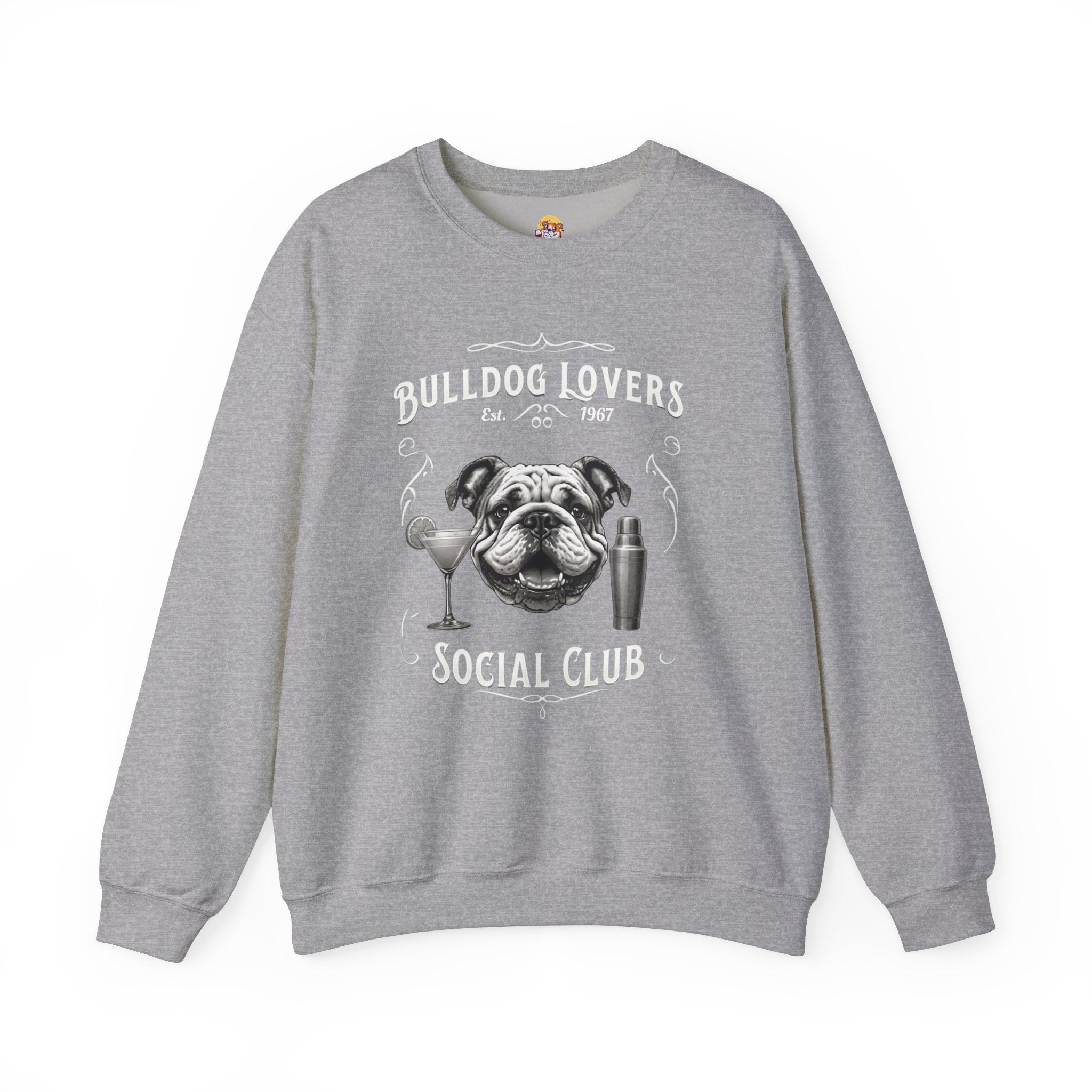 Bulldog Lovers Social Club Unisex Heavy Blend™ Crewneck Sweatshirt (English/Cocktail)