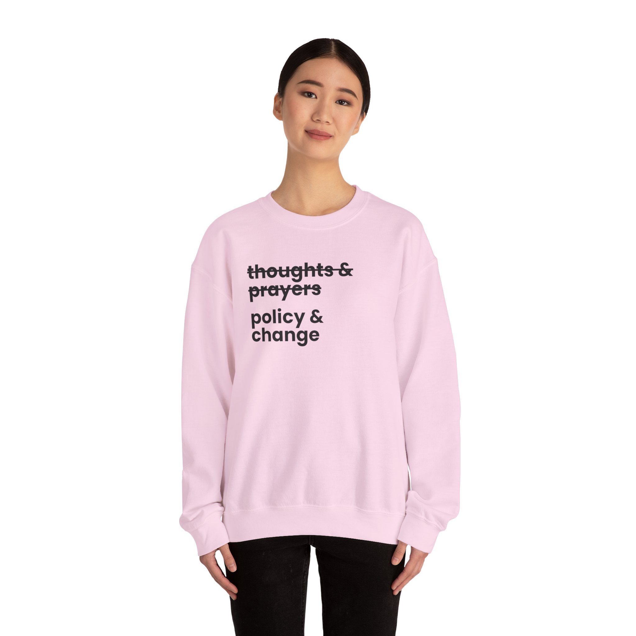 Policy & Change" Unisex Crew Neck Sweatshirt