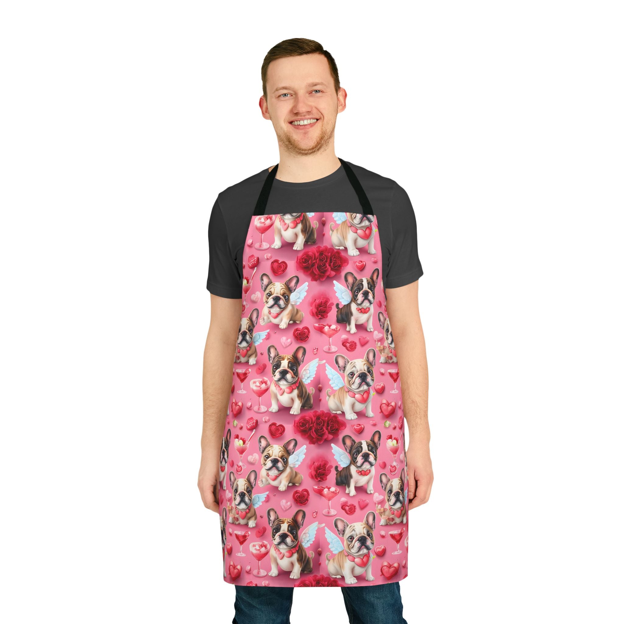 Bulldog Valentine’s Day Apron (French)