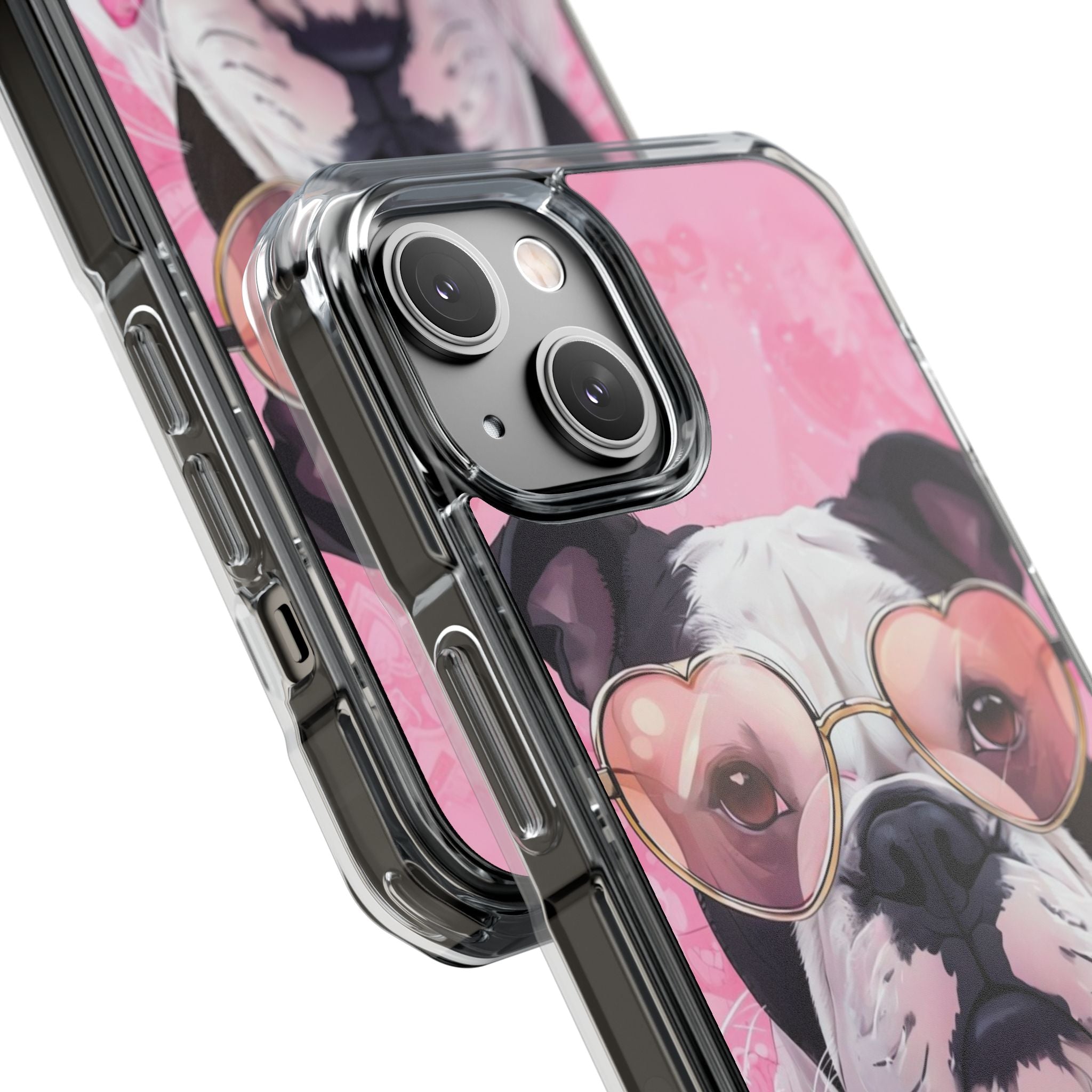 Puppy Love Valentine's Day Protection Phone Case (Black/English)