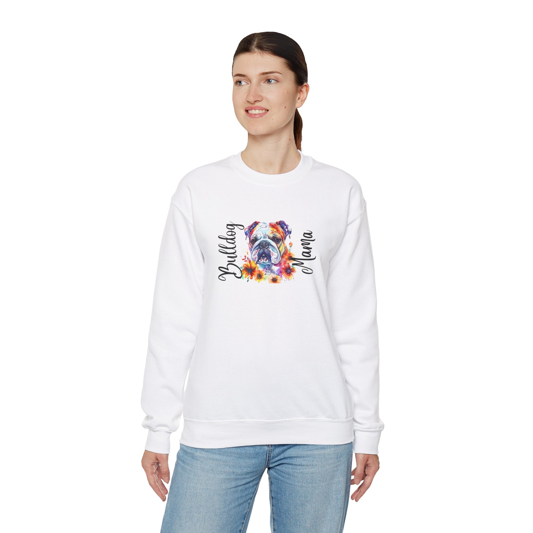 "Bulldog Mama" crew neck sweatshirt (English)