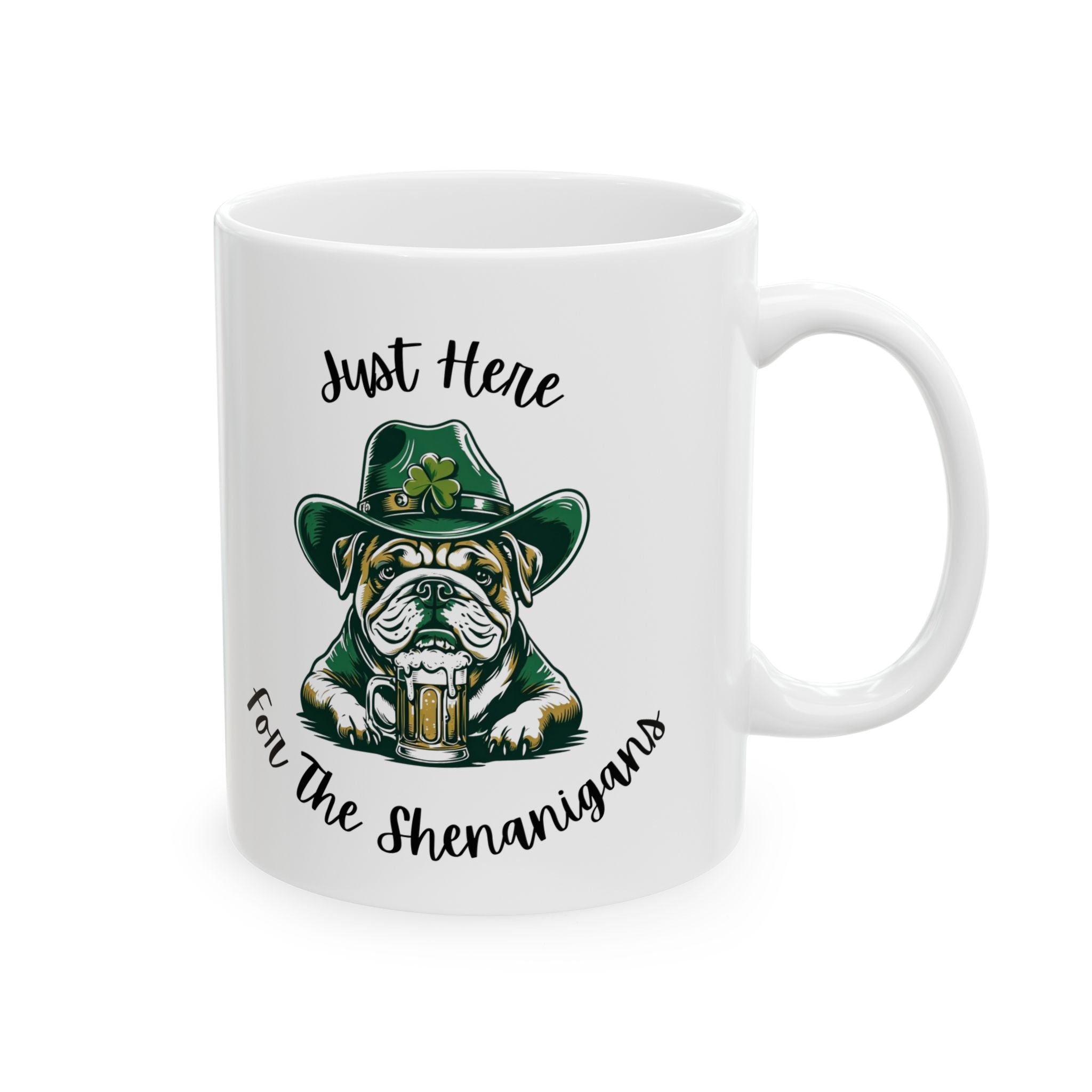 Bulldog St. Patrick's Day Coffee Mug (English)