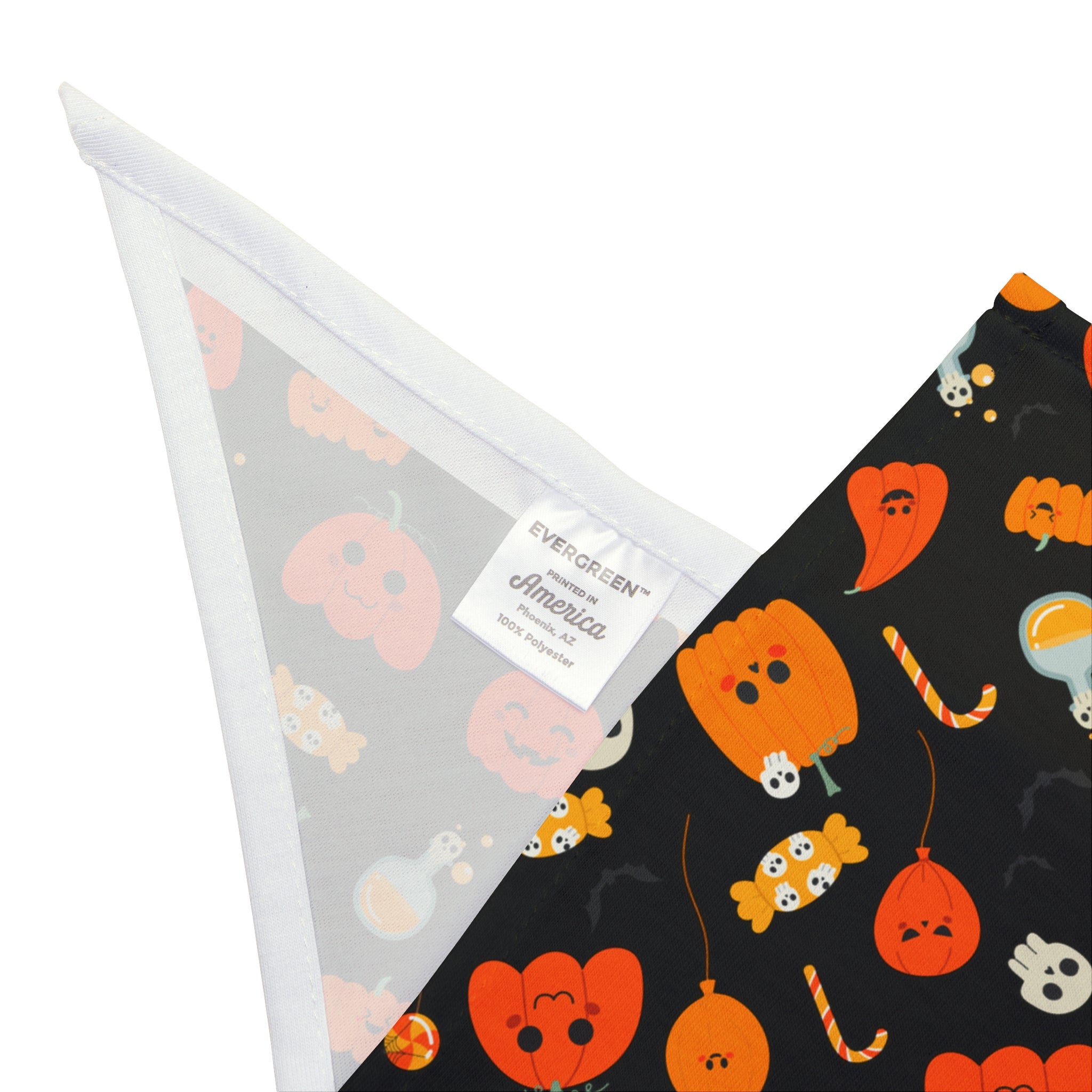 Halloween Bulldog Bandana (English/French/Black/Pumpkins)