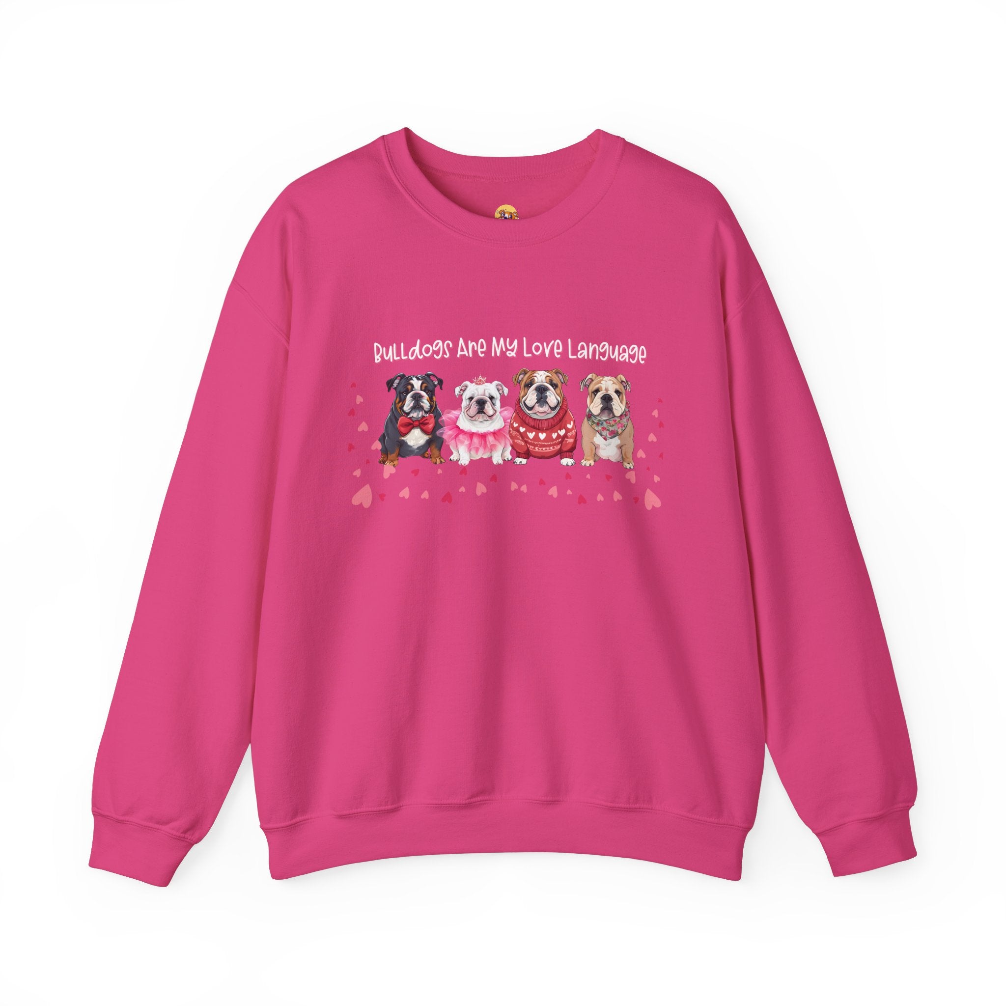 Bulldog Valentine’s Day Crew Neck Sweatshirt (English)