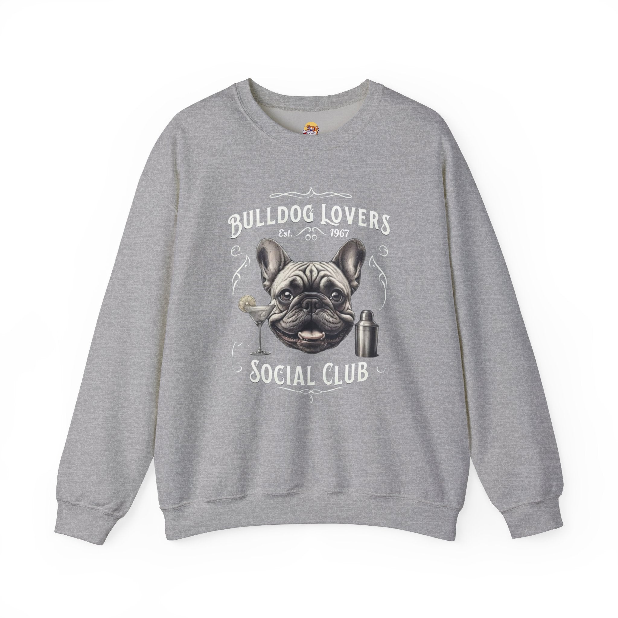 Bulldog Lovers Social Club Unisex Heavy Blend™ Crewneck Sweatshirt (French/Cocktail)