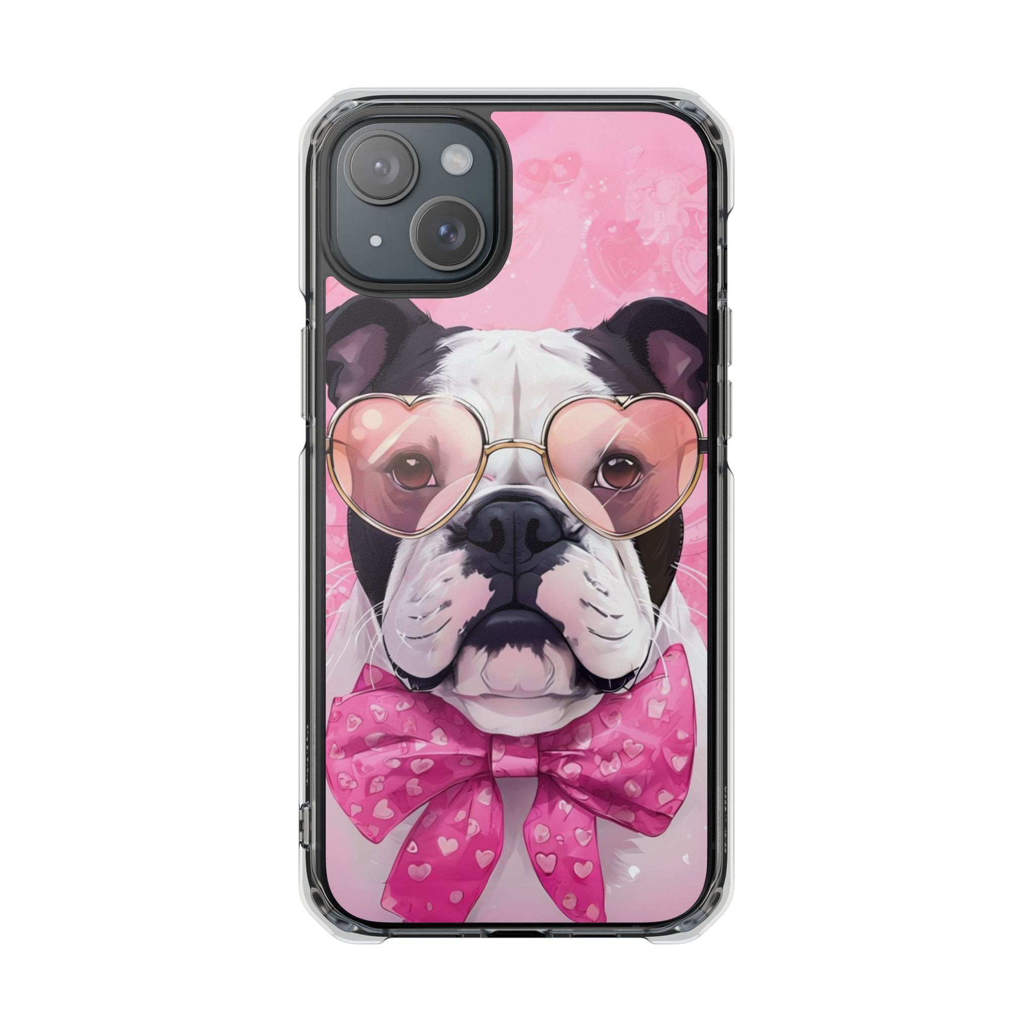 Puppy Love Valentine's Day Protection Phone Case (Black/English)