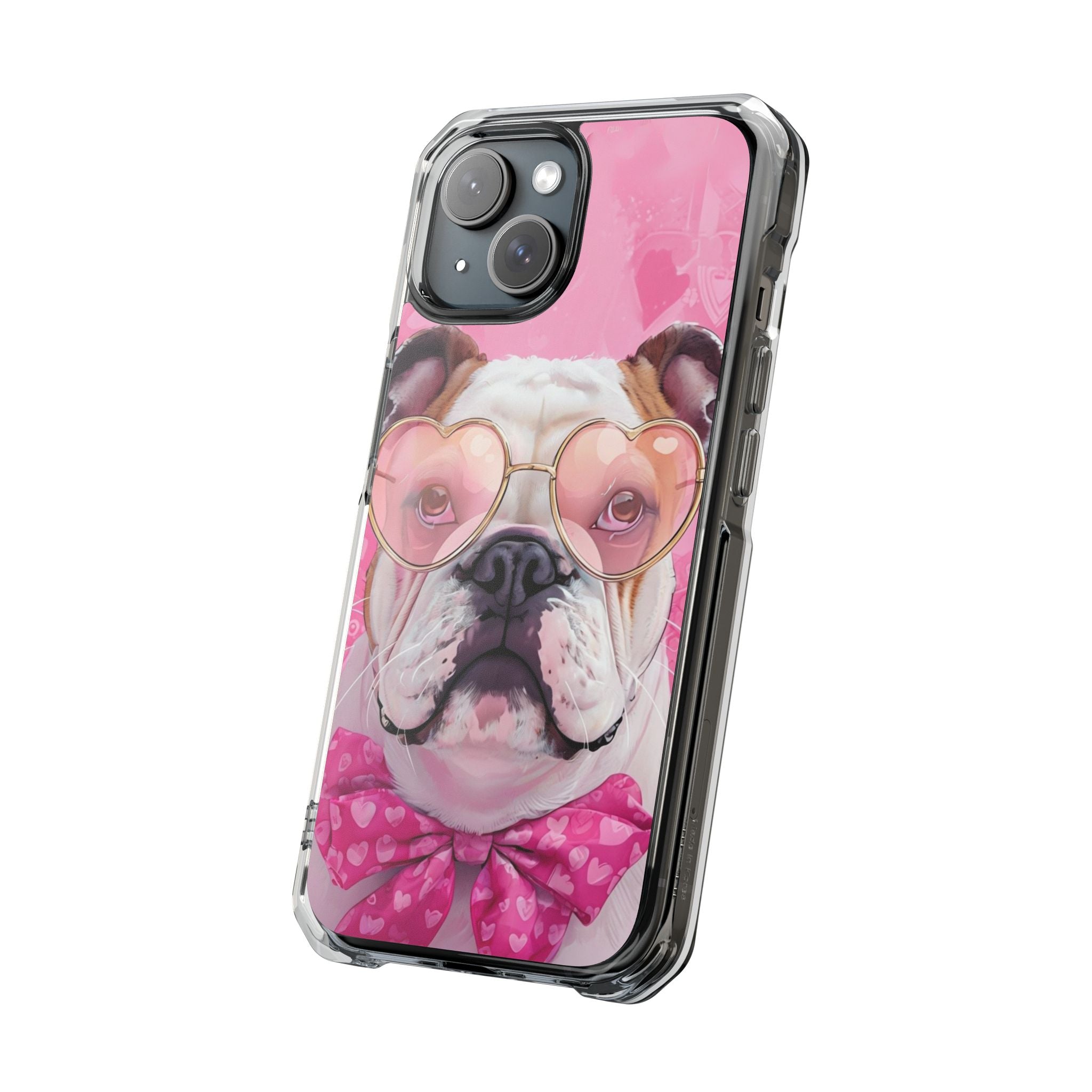 Puppy Love Protection Valentine's Day Phone Case (White/English)