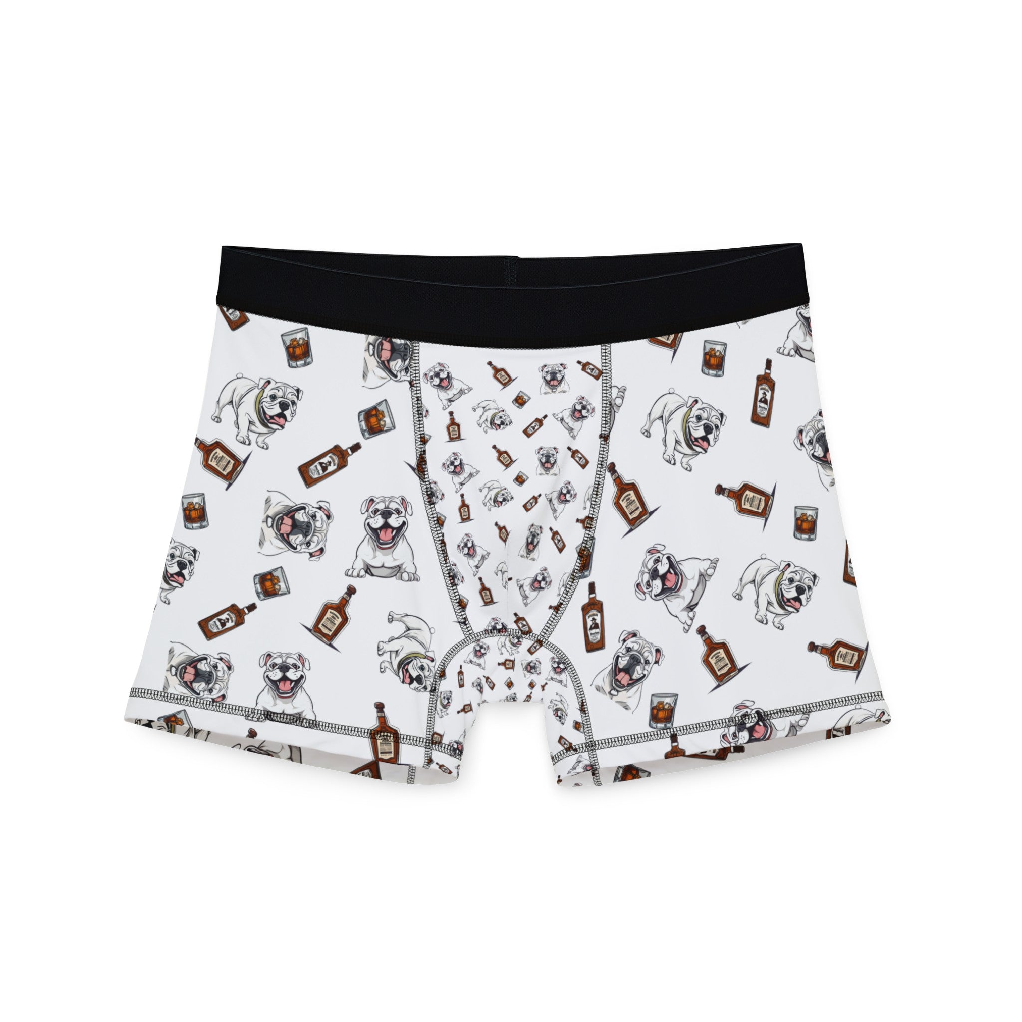 Tipsy Bully Bulldogs & Bourbon Men's Underwear (English/White)