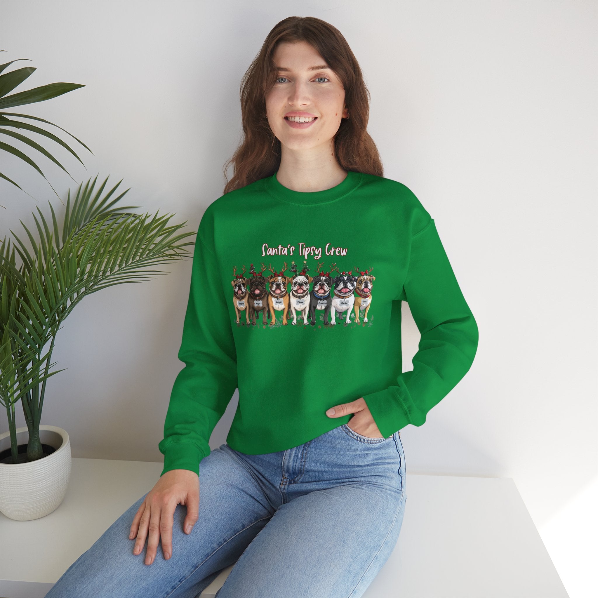 “Santa’s Tipsy Crew” Christmas Crewneck Sweatshirt - Unisex (English)