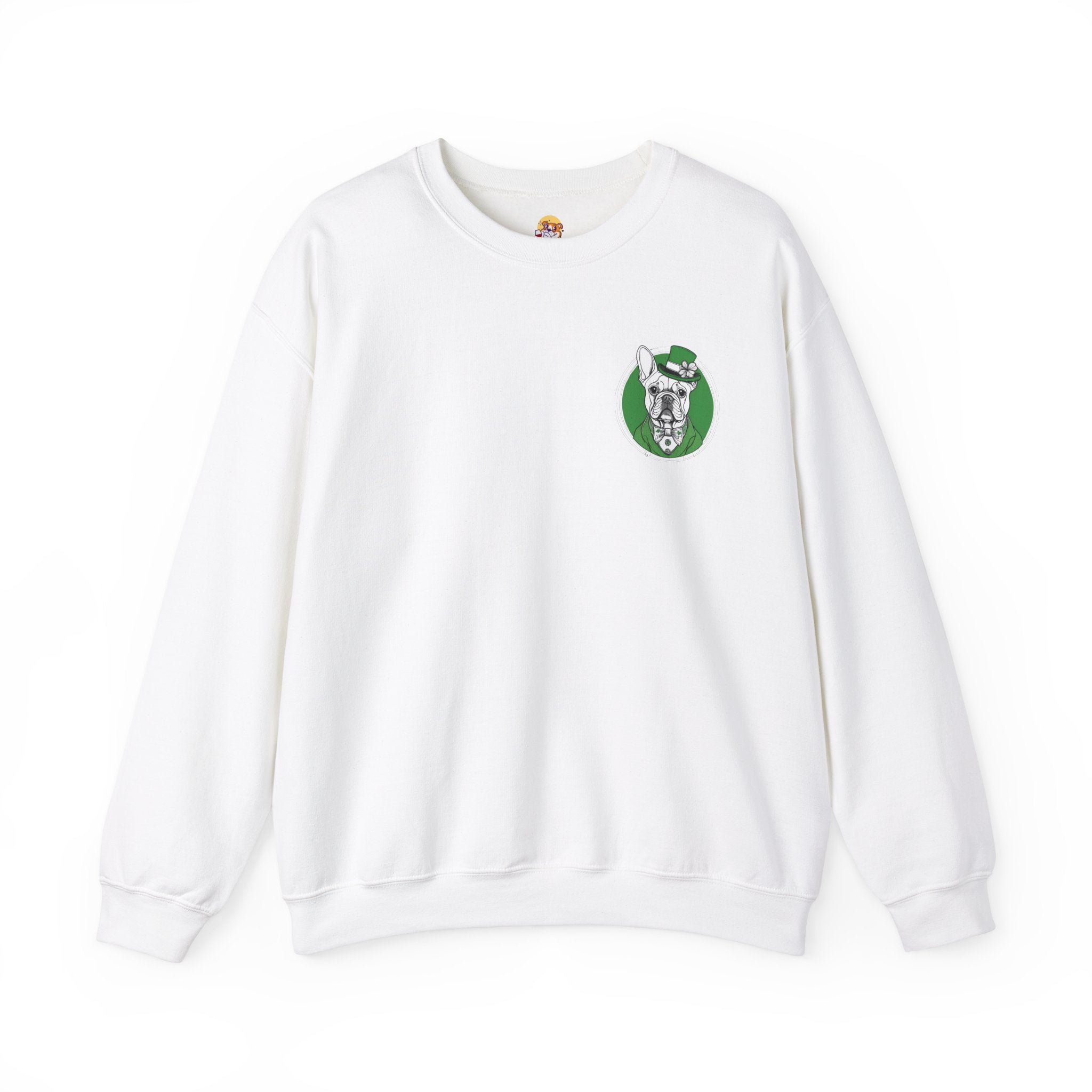 Bulldog St. Patrick's Day Sweatshirt (Kiss Me/French)