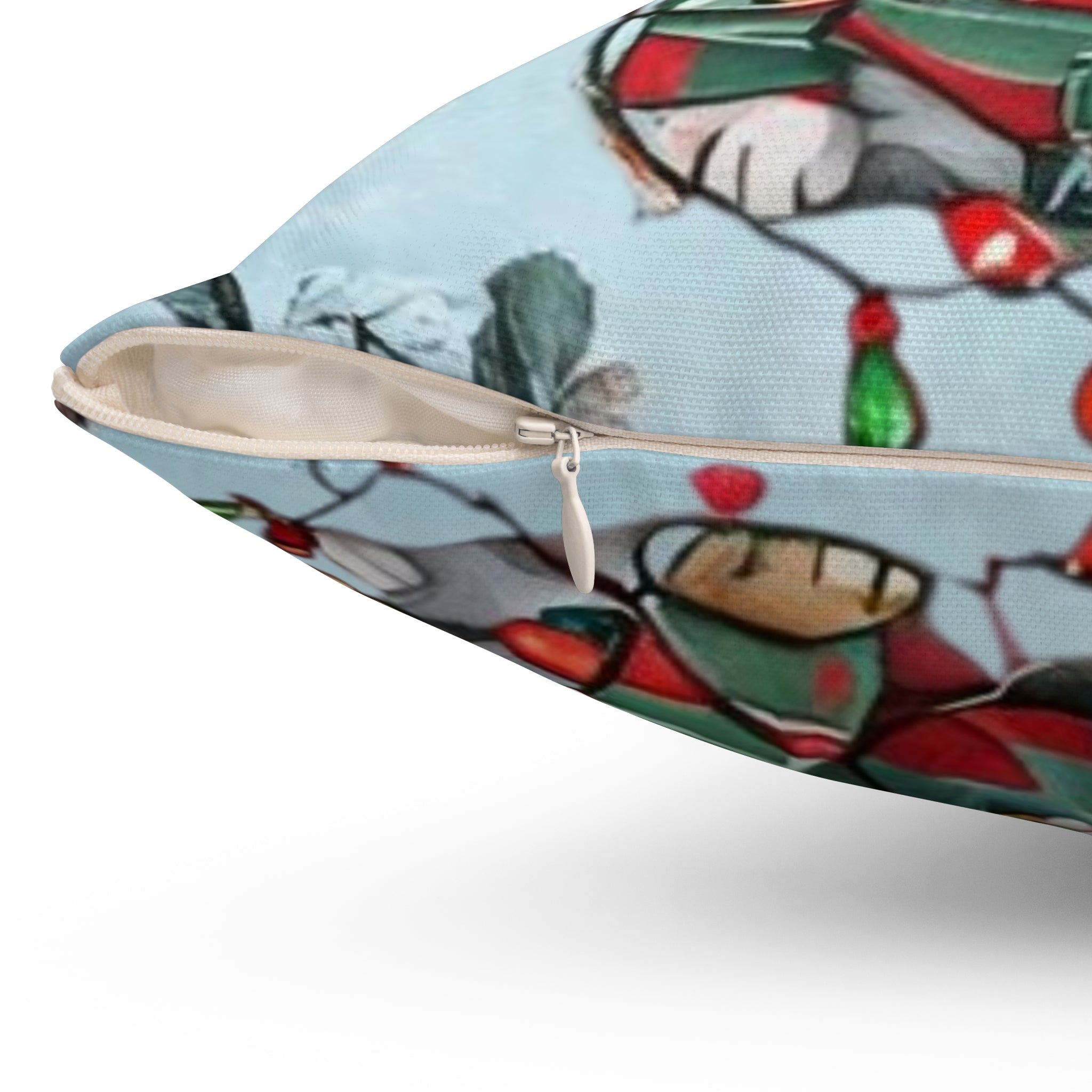 “Holiday Bulldog Wonderland” Christmas pillow (English)