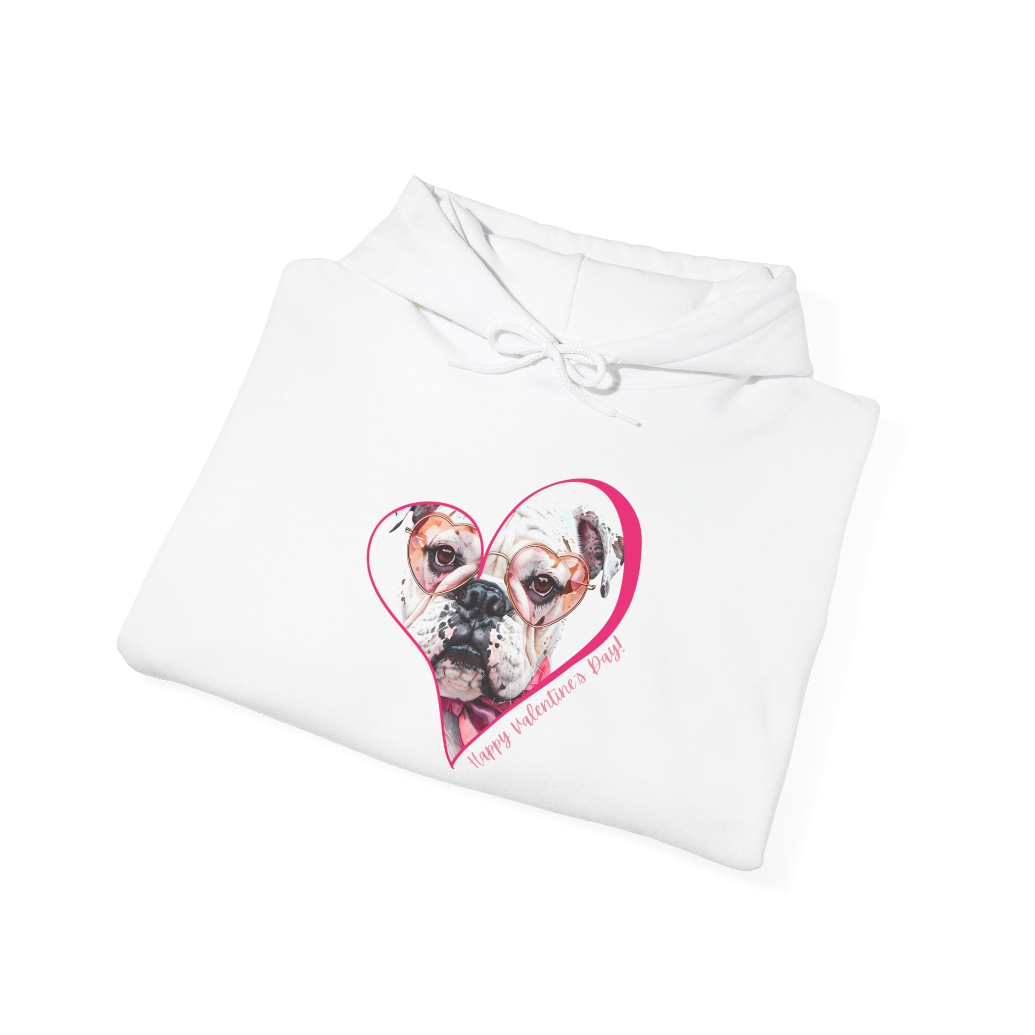 Personalized Paw-fect Love Valentine’s Unisex Heavy Blend™ Hooded Sweatshirt (English)