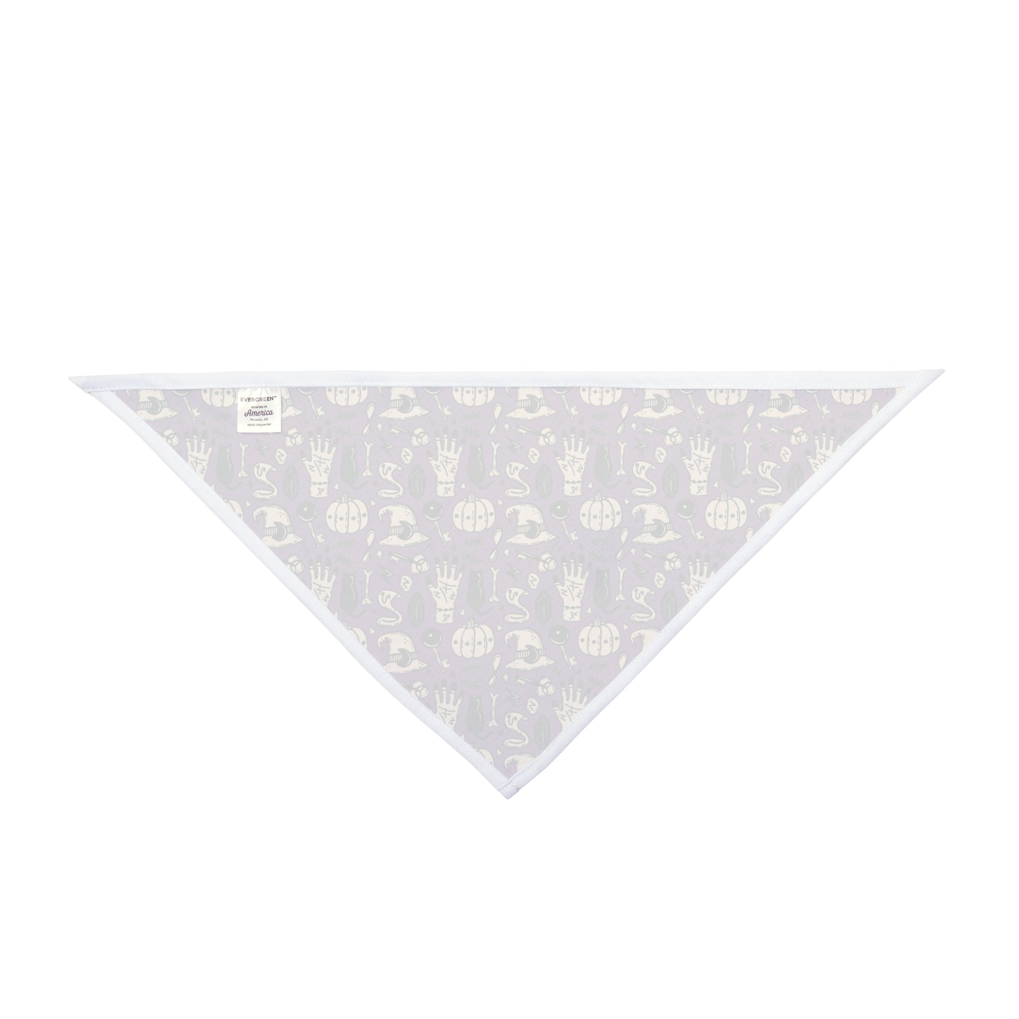 Halloween Bulldog Bandana (English/French/Purple/Witch Hat)