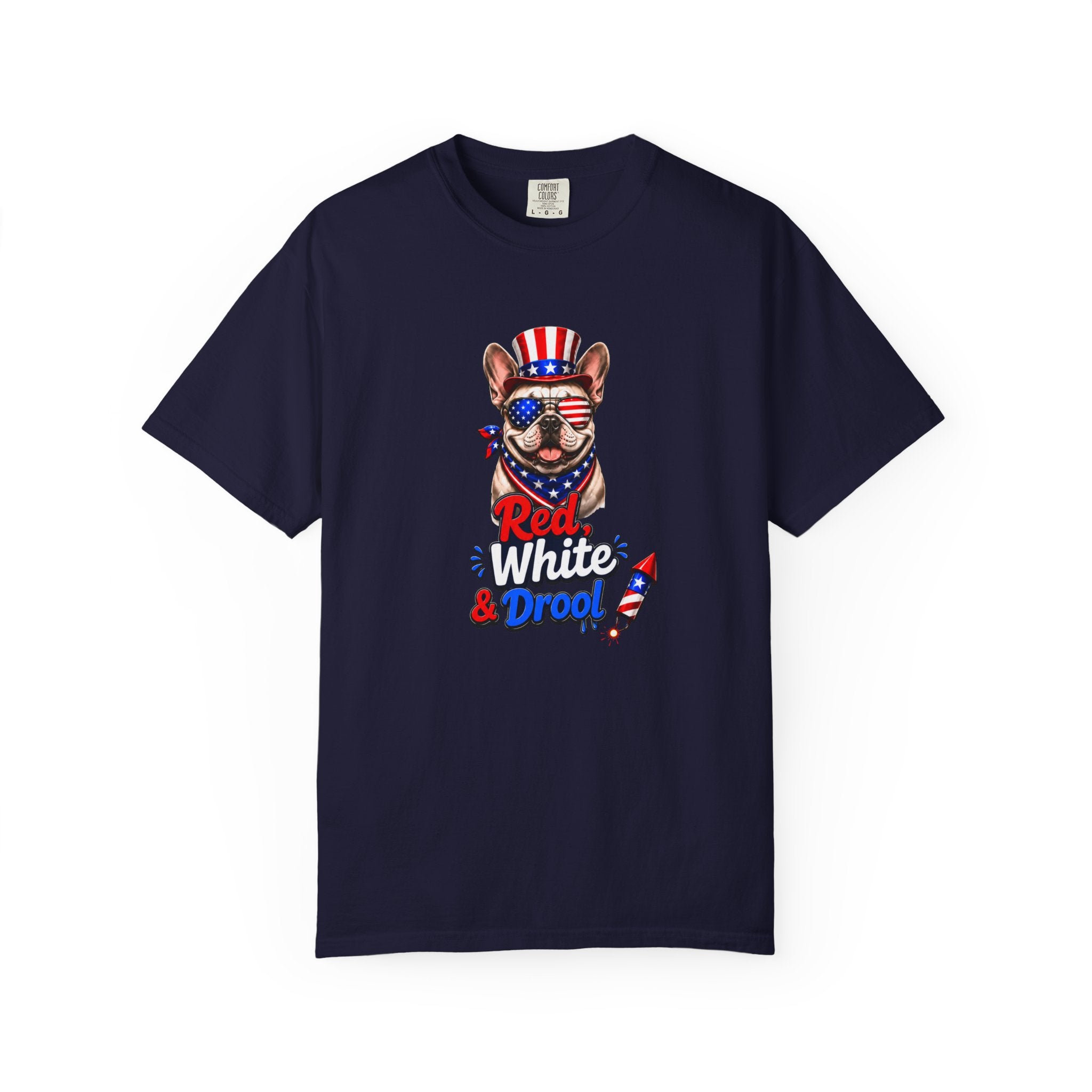 Party Like Its 1776 Bulldog T-Shirt | Patriotic Garment-Dyed Tee (French)