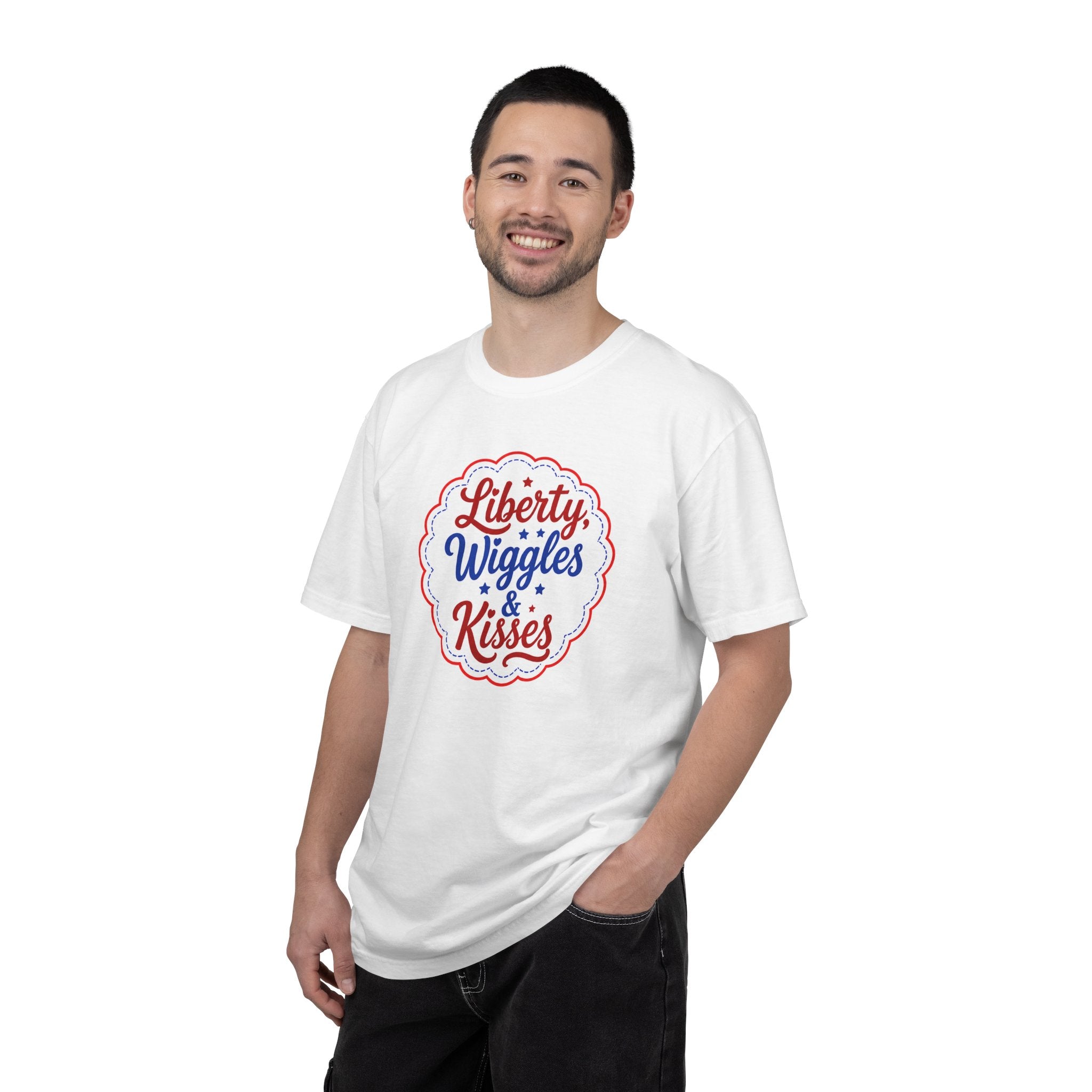 Stars, Stripes &  Slobber  Bulldog T-Shirt | Patriotic Garment-Dyed Tee (French)